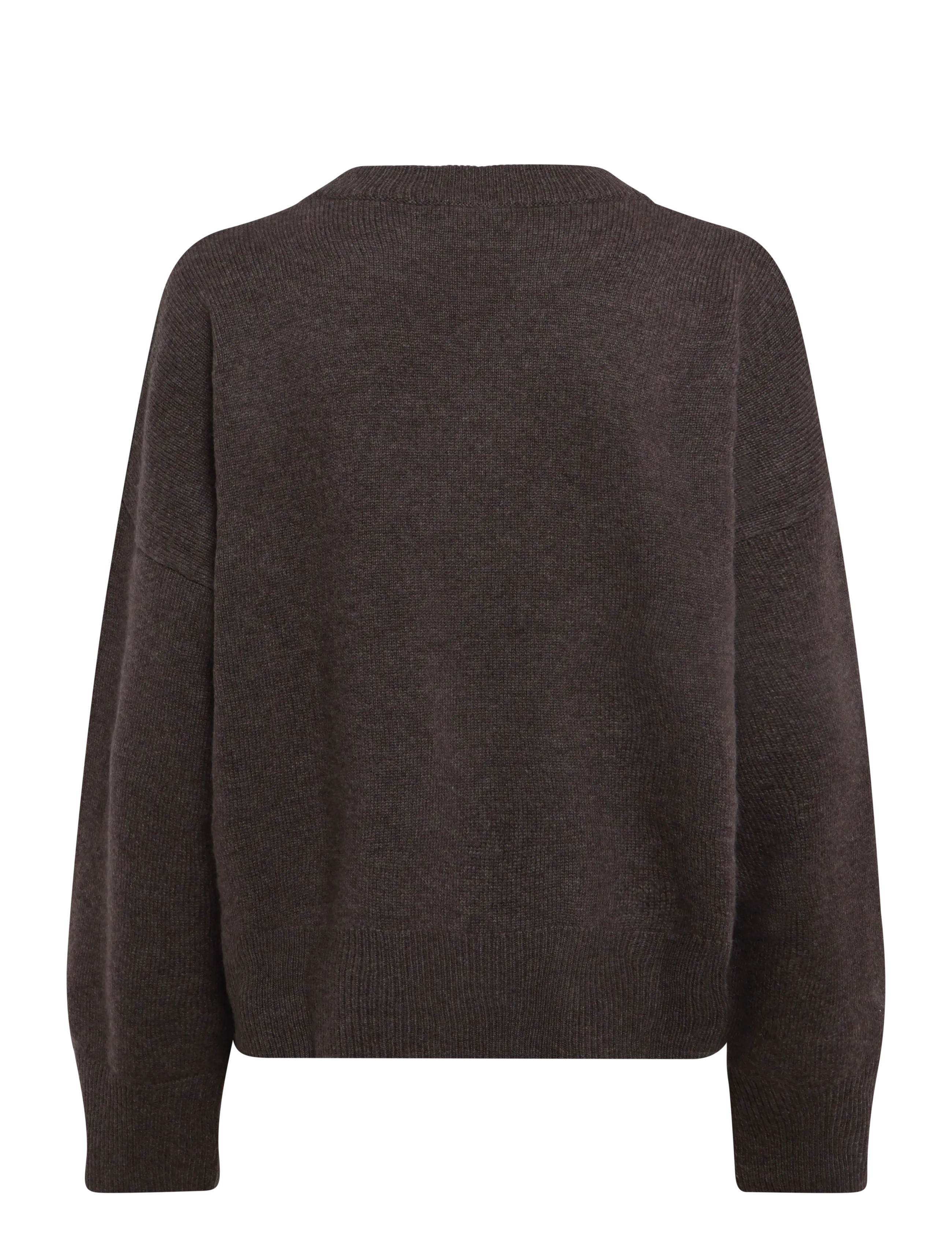 Davida Cashmere - boxy o-neck sweater - striktrøjer - cacao - 1