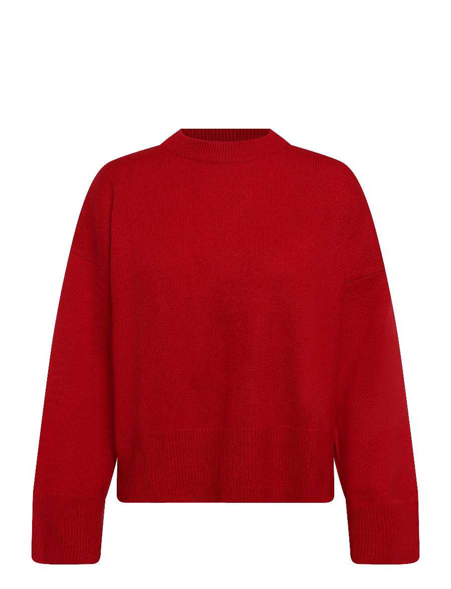 Davida Cashmere - boxy o-neck sweater - kaschmir - red - 0
