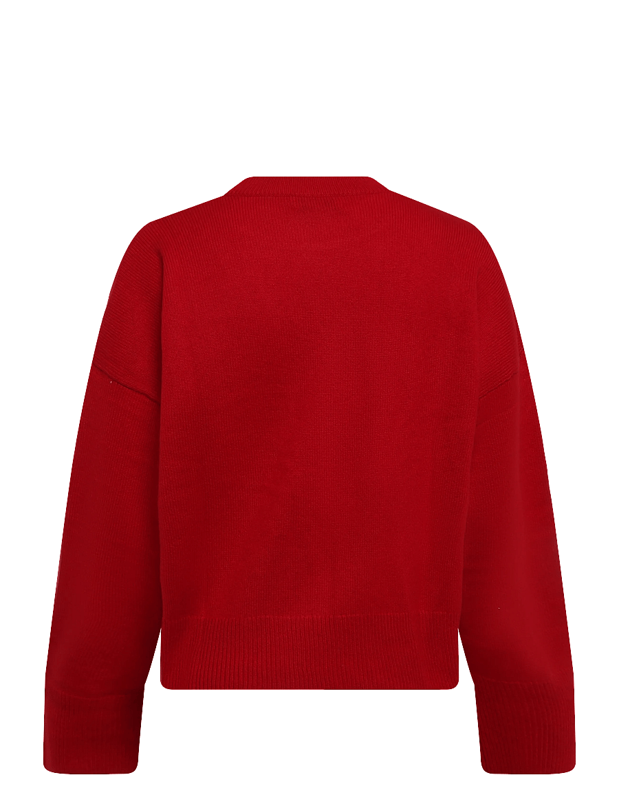 Davida Cashmere - boxy o-neck sweater - kaschmir - red - 1