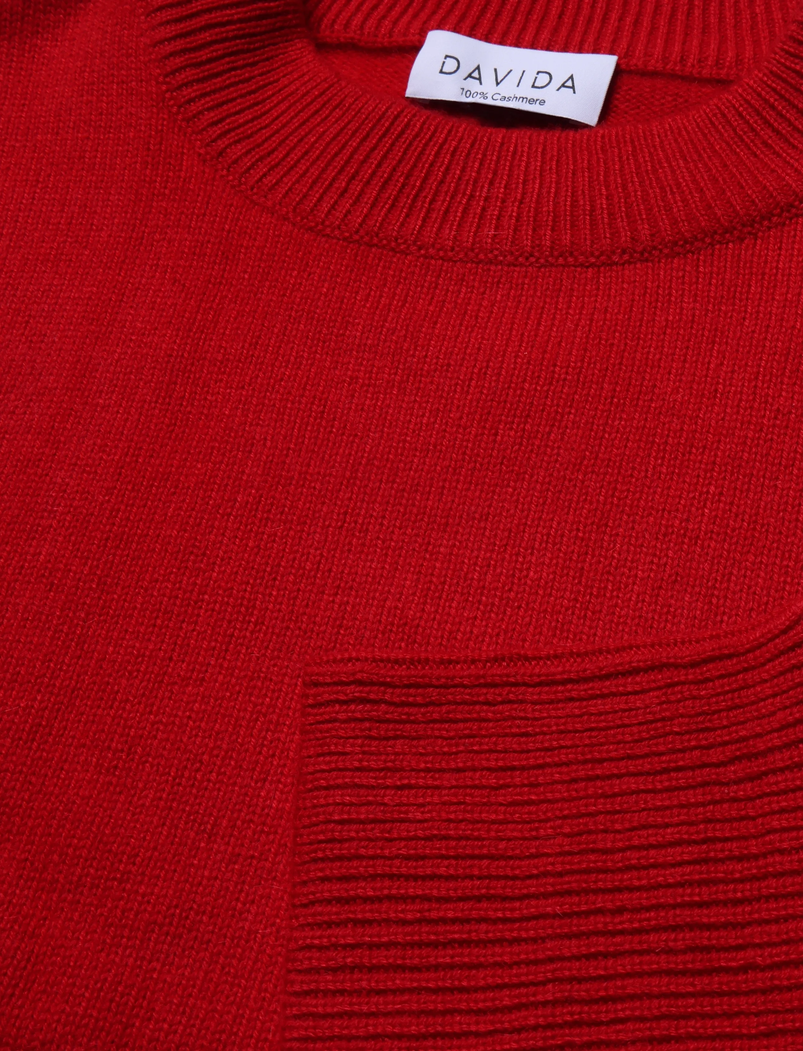 Davida Cashmere - boxy o-neck sweater - kaschmir - red - 2