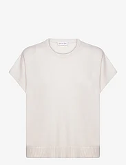 Davida Cashmere - Cap Sleeve T-shirt - džemperiai - white - 0