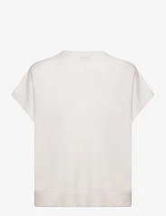 Davida Cashmere - Cap Sleeve T-shirt - strikkegensere - white - 1
