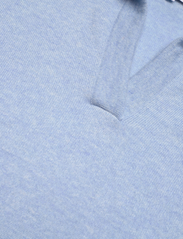Davida Cashmere - Open Collar Cap Sleeve - polo shirts - blue fog - 2
