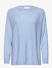Davida Cashmere - Boat Neck Loose Sweater - džemperiai - blue fog - 0