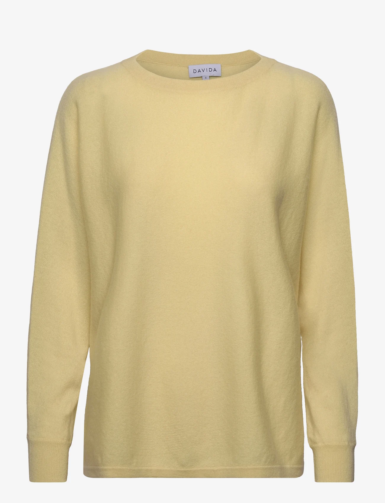 Davida Cashmere - Boat Neck Loose Sweater - pullover - citrus - 0