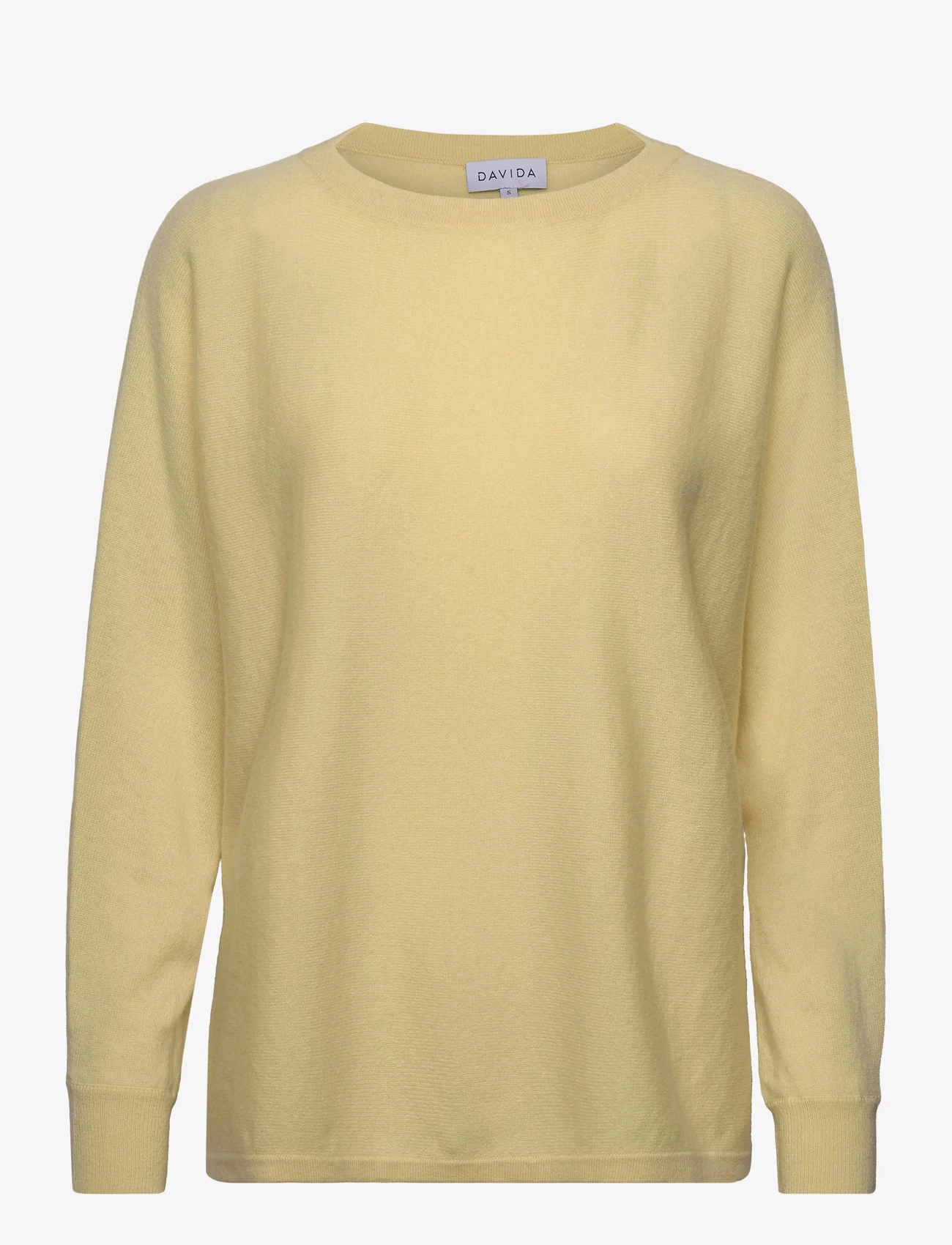 Davida Cashmere - Boat Neck Loose Sweater - gebreide truien - citrus - 0