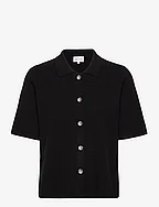 Short Sleeve Cardigan - BLACK