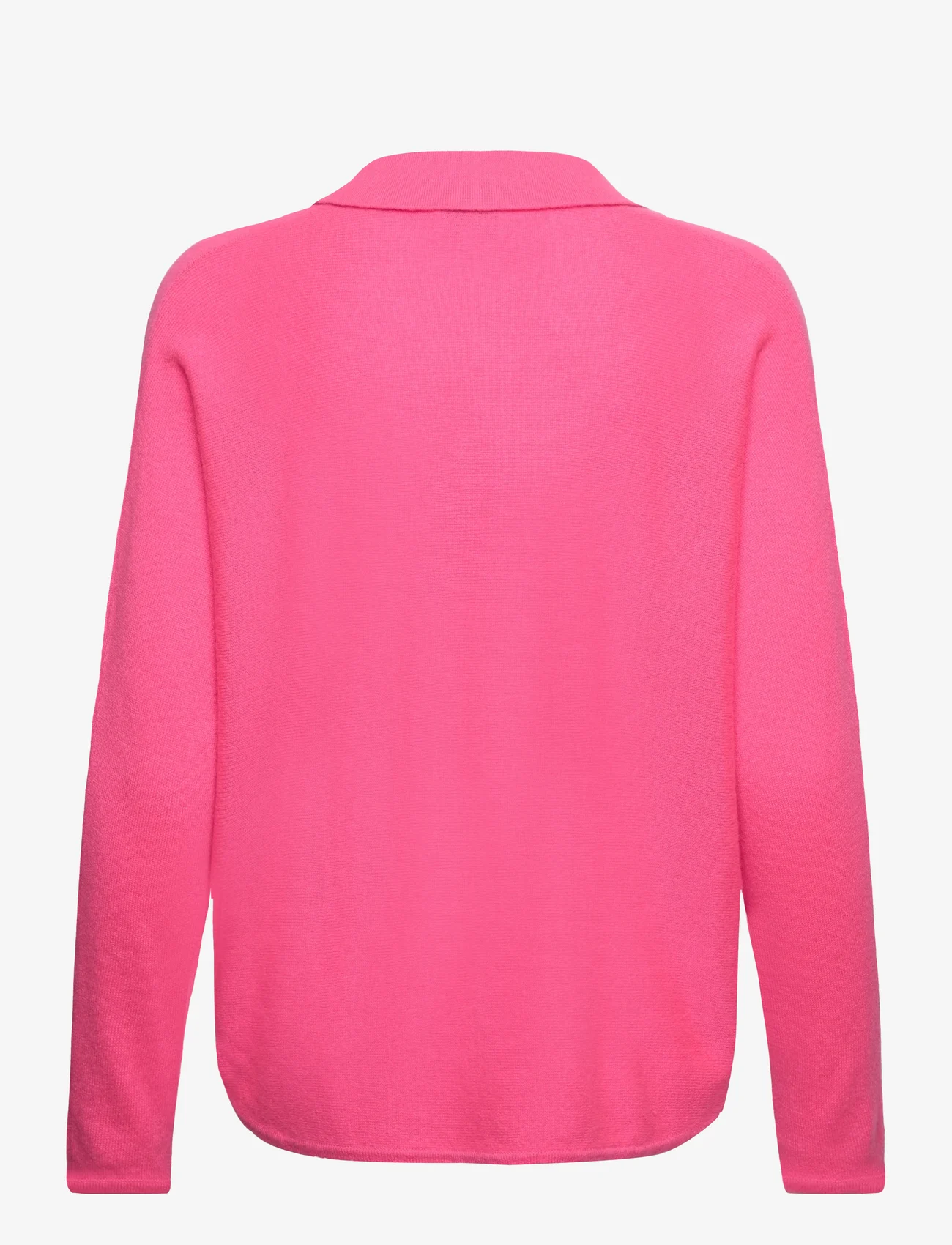 Davida Cashmere - Curved Open Collar - swetry - candy pink - 1