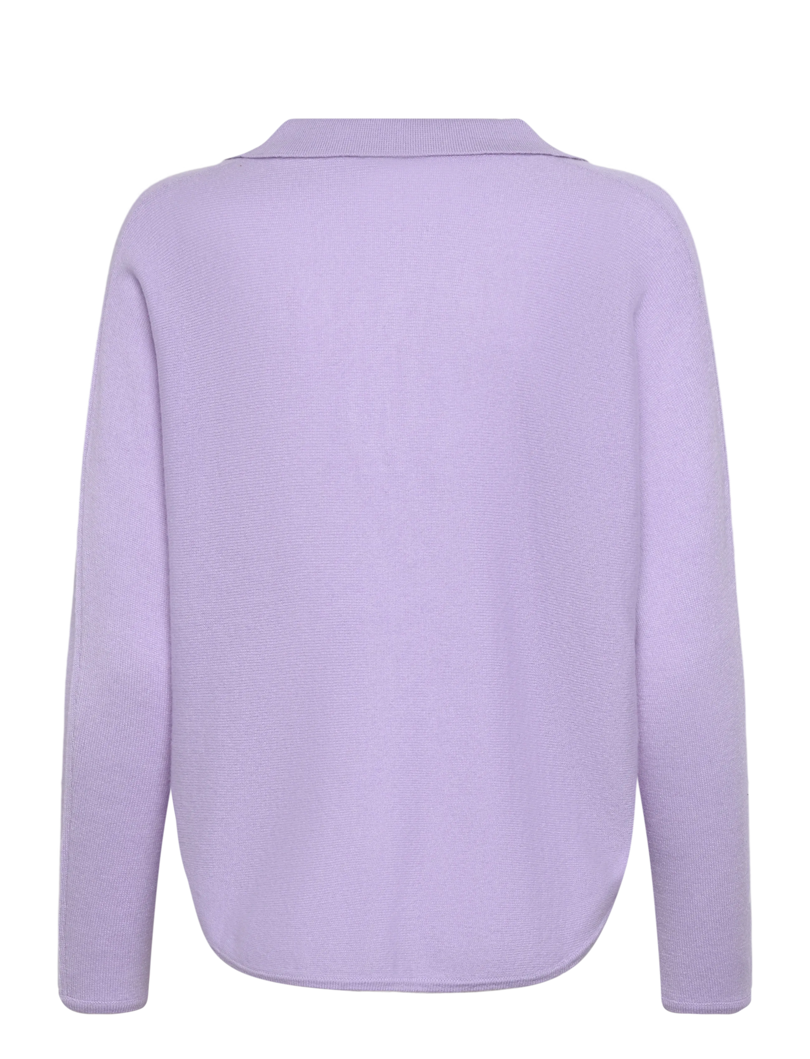 Davida Cashmere - Curved Open Collar - cashmere - lavender - 2
