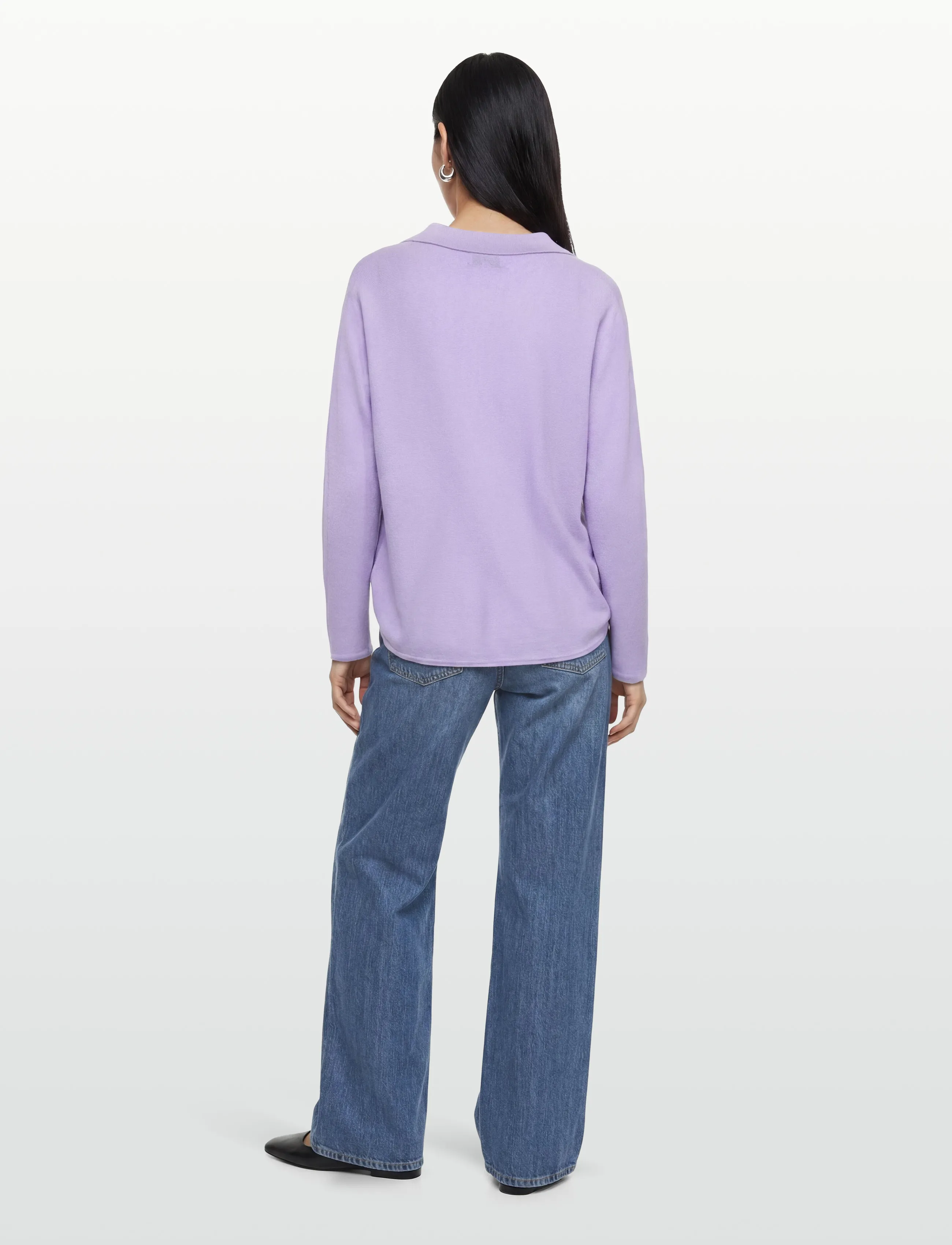 Davida Cashmere - Curved Open Collar - cashmere - lavender - 4