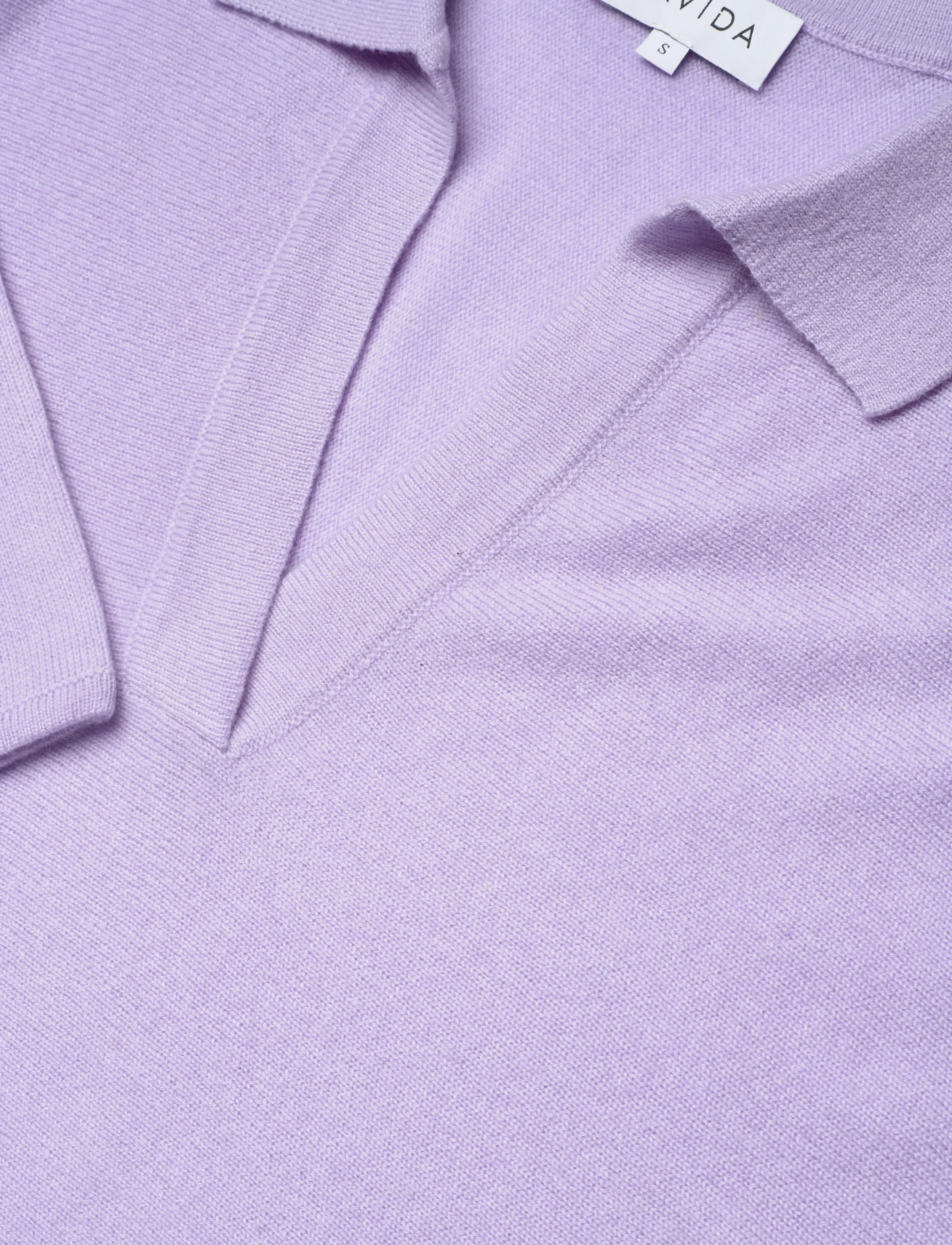 Davida Cashmere - Curved Open Collar - trøjer - lavender - 5