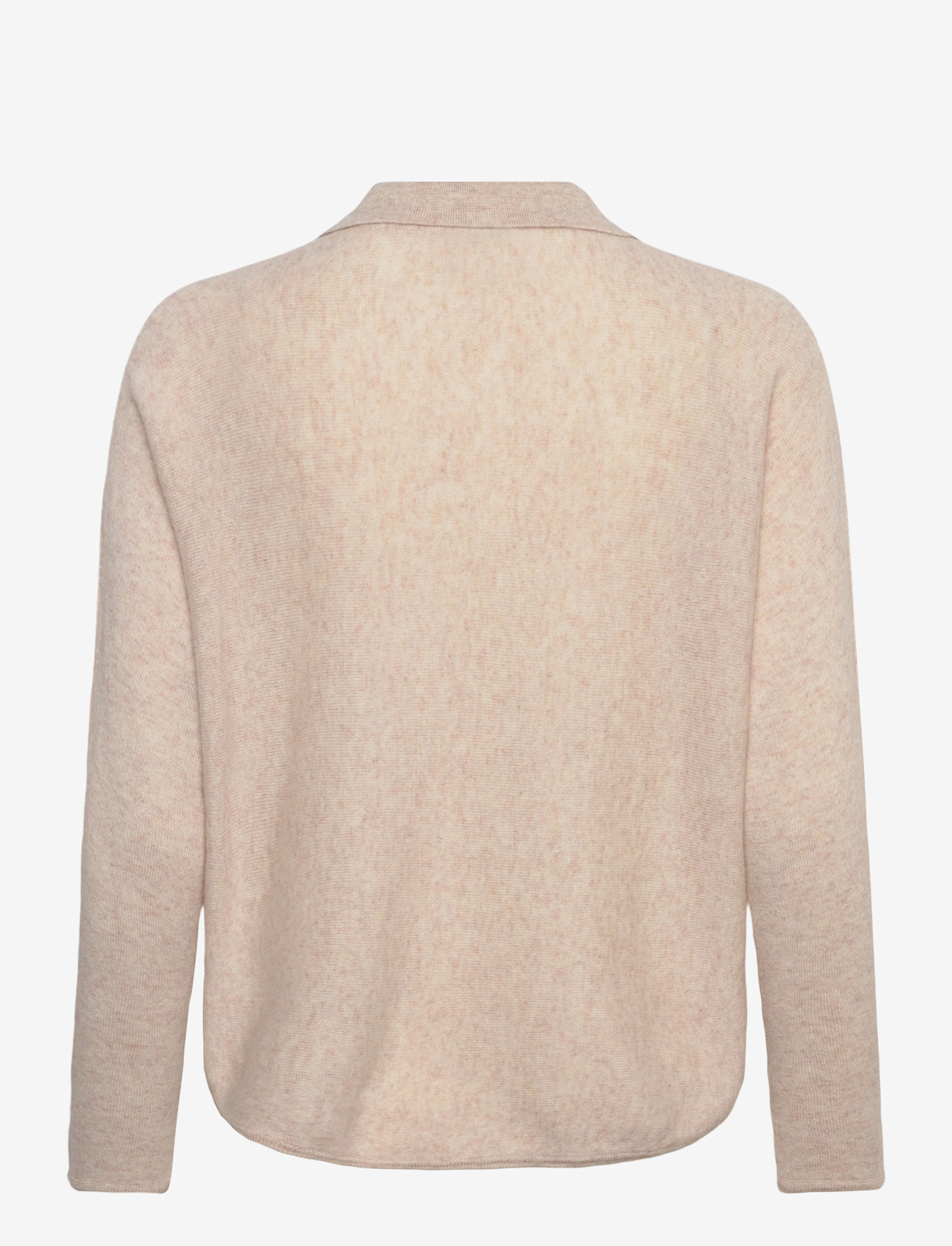 Davida Cashmere - Curved Open Collar - trøjer - light beige - 2