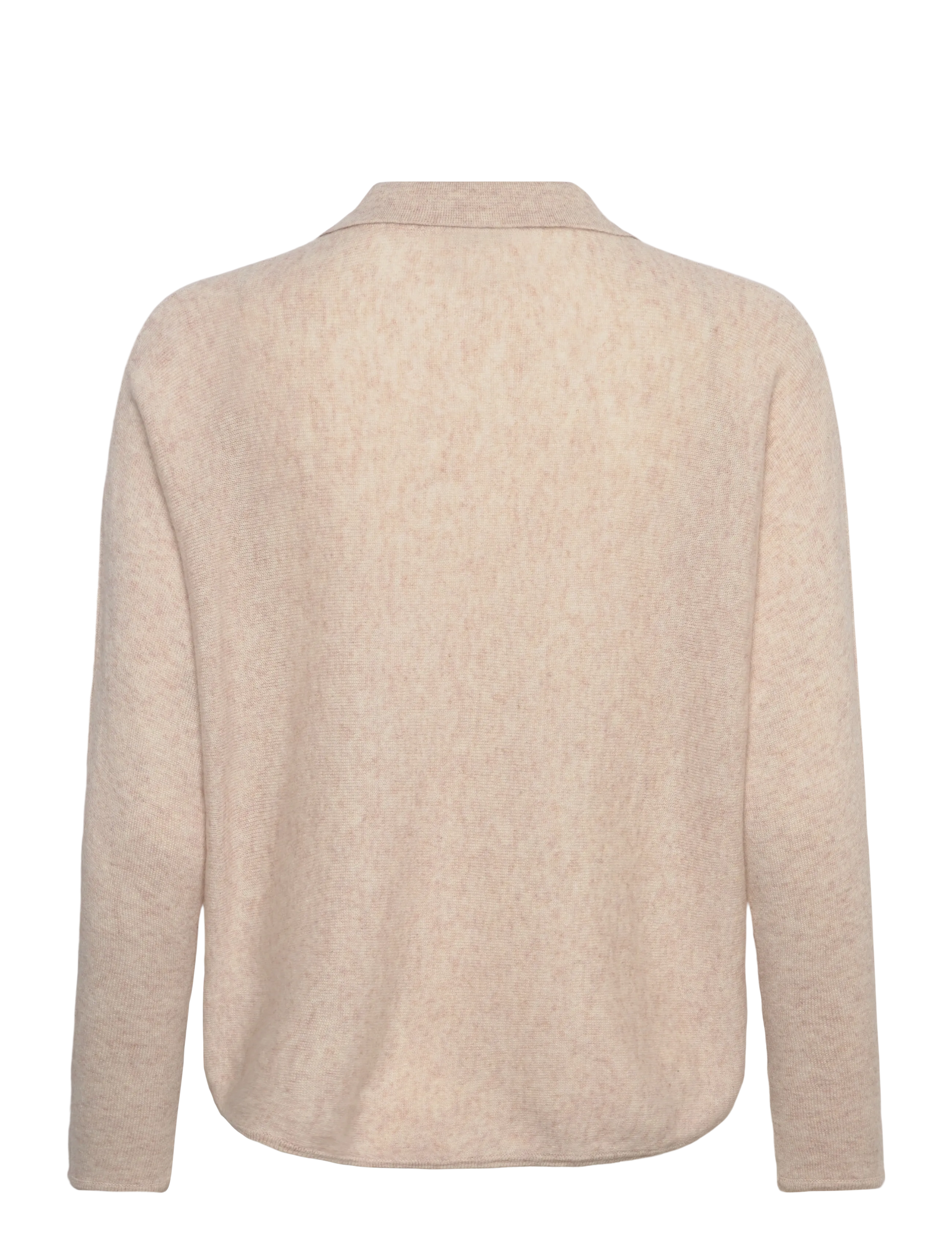 Davida Cashmere - Curved Open Collar - pullover - light beige - 2