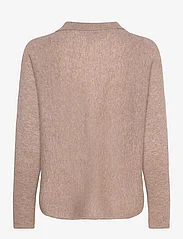 Davida Cashmere - Curved Open Collar - tröjor - mink - 1