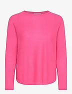 Curved Sweater Loose Tension - CANDY PINK
