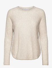 Davida Cashmere - Curved Sweater Loose Tension - džemperi - light beige - 0