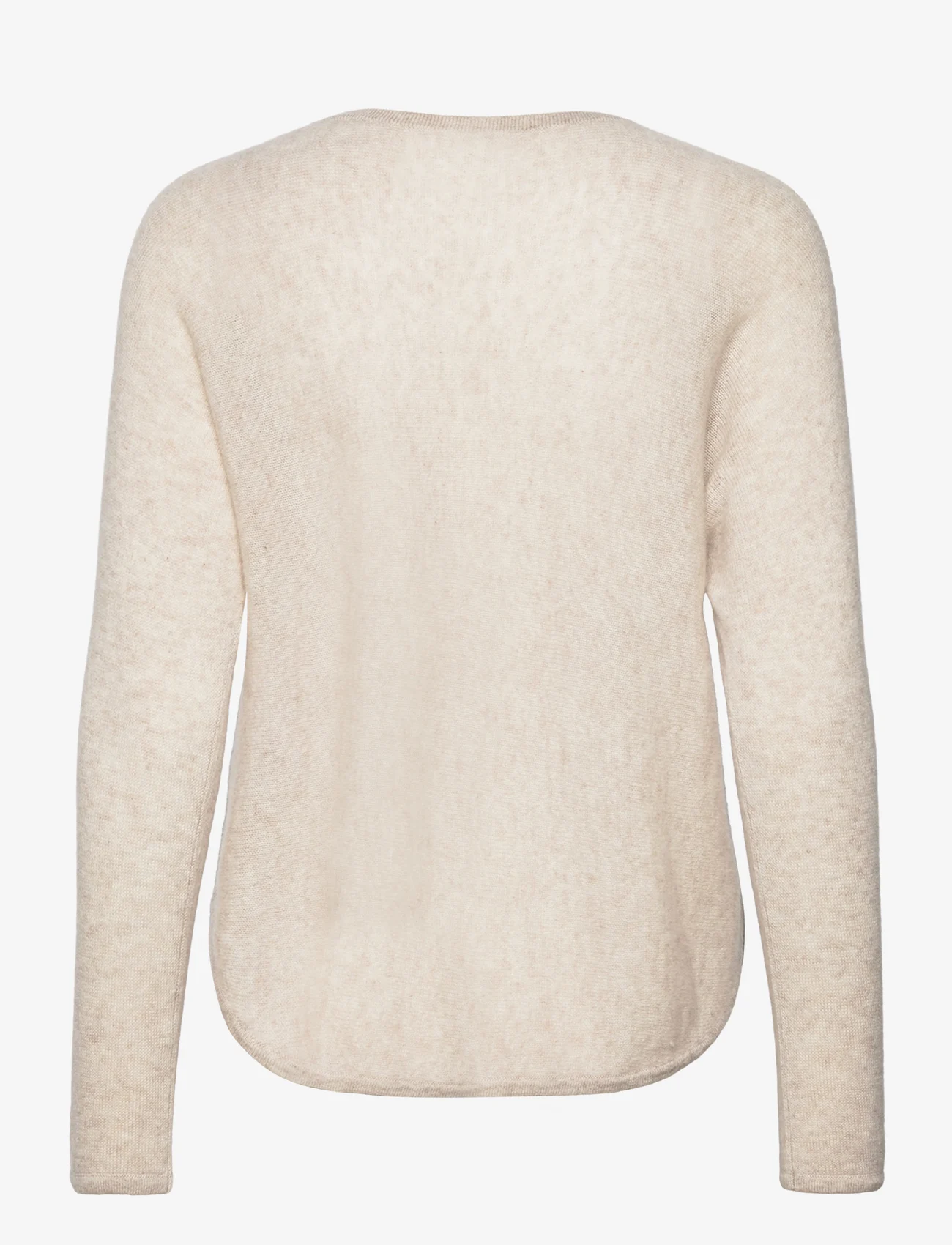 Davida Cashmere - Curved Sweater Loose Tension - džemperiai - light beige - 1