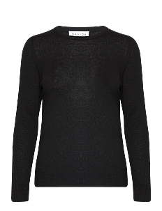 Davida Cashmere Basic Sweater Loose Sweater - Kinginõuanded - BLACK / black