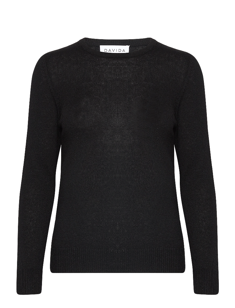Davida Cashmere - Basic Sweater Loose Sweater - cashmere - black - 0