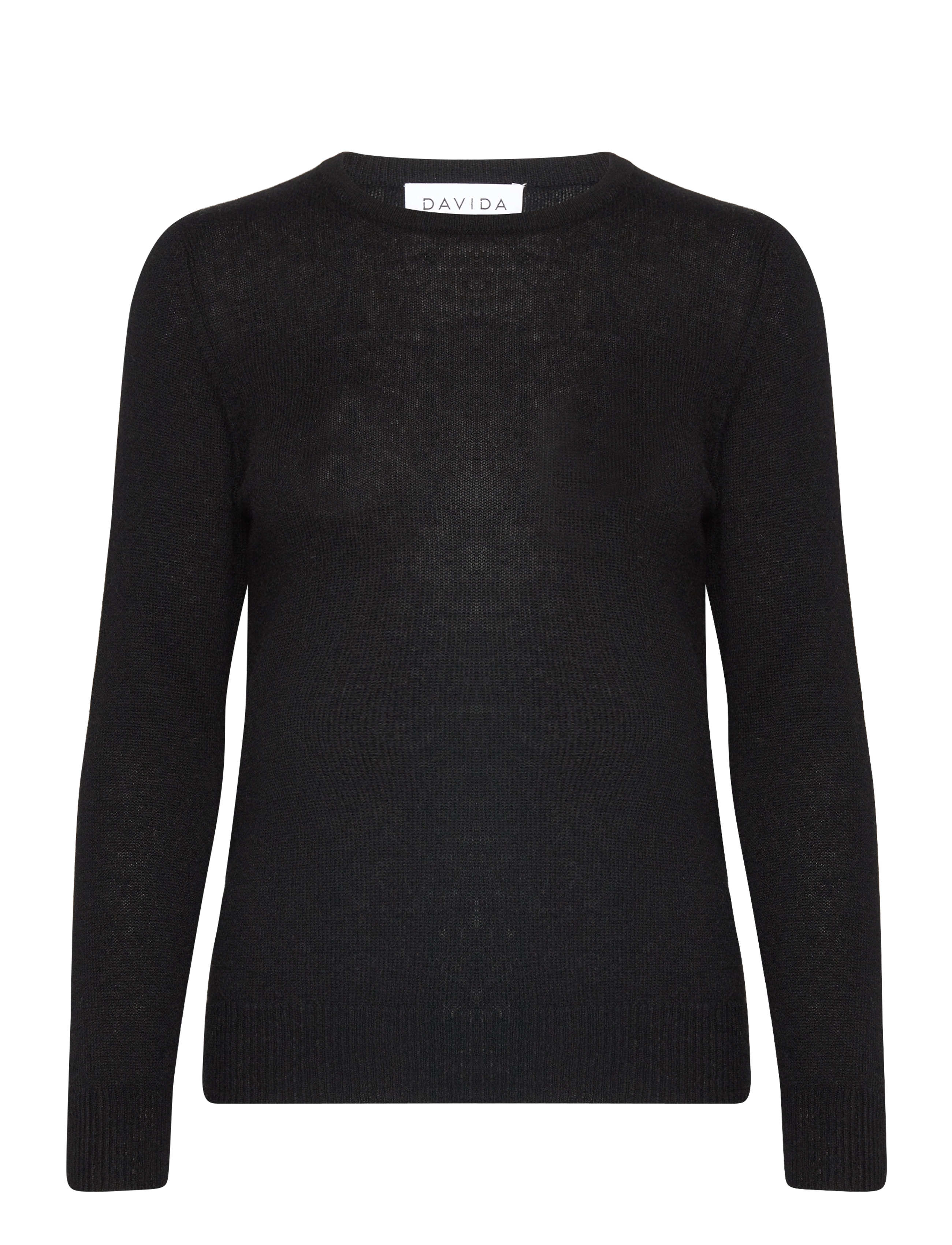 Davida Cashmere Basic Sweater Loose Tension - Tøj - BLACK / black