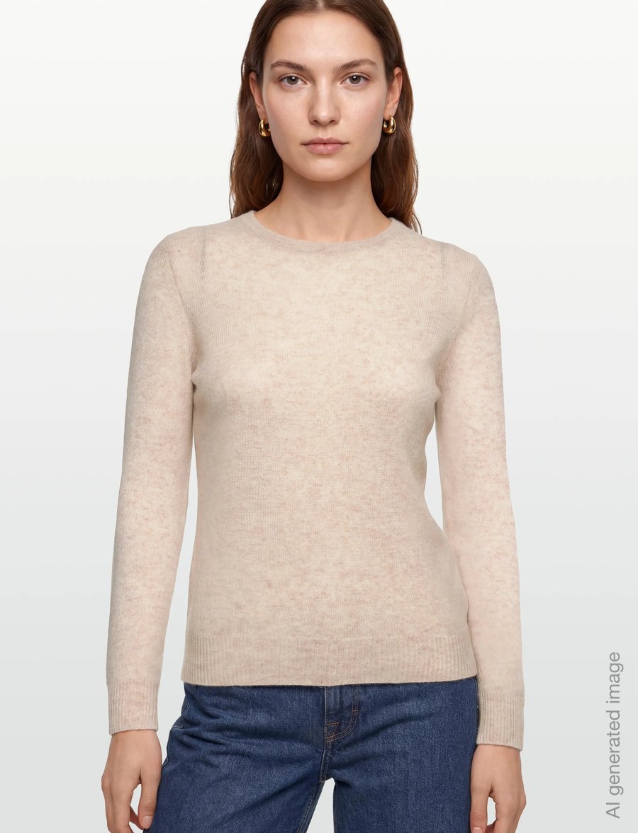 Davida Cashmere - Basic Sweater Loose Tension - kašmiir - light beige - 3