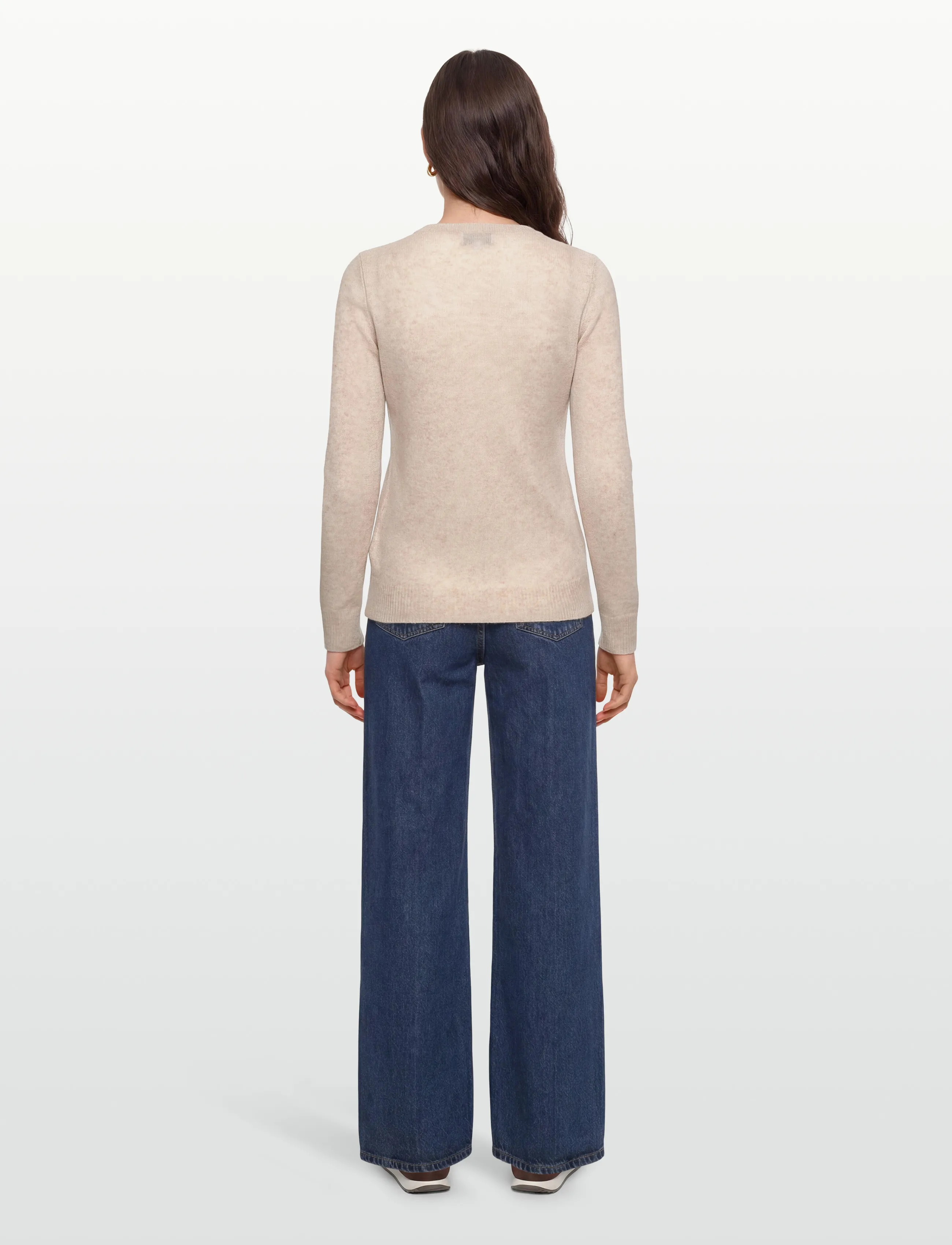 Davida Cashmere - Basic Sweater Loose Tension - tröjor - light beige - 4