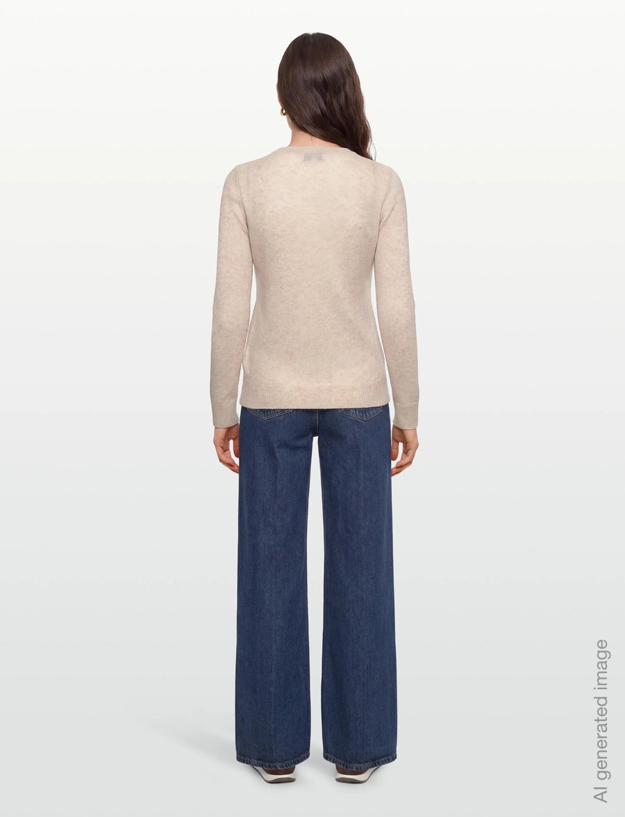 Davida Cashmere - Basic Sweater Loose Tension - kašmiir - light beige - 4