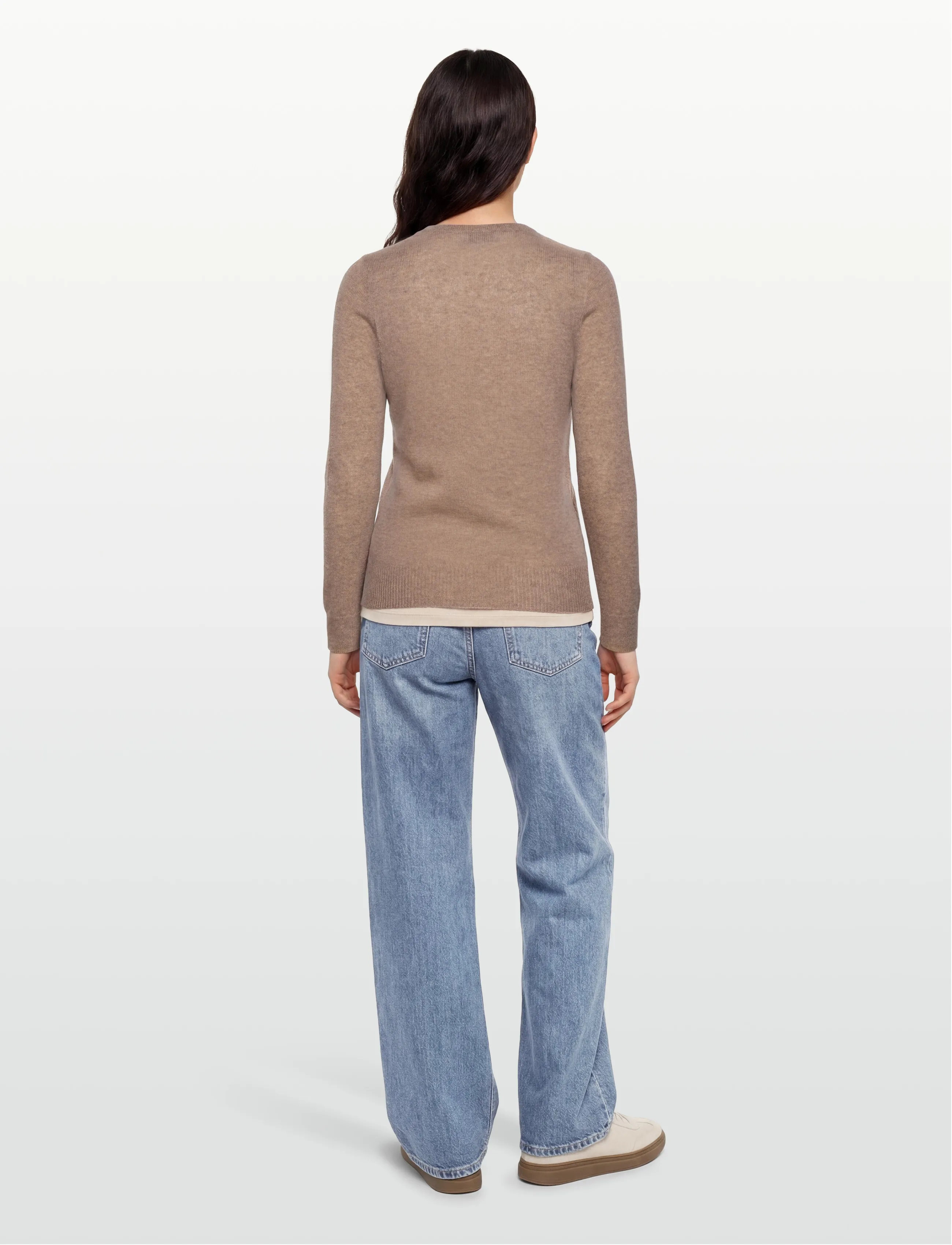 Davida Cashmere - Basic Sweater Loose Tension - tröjor - mink - 4