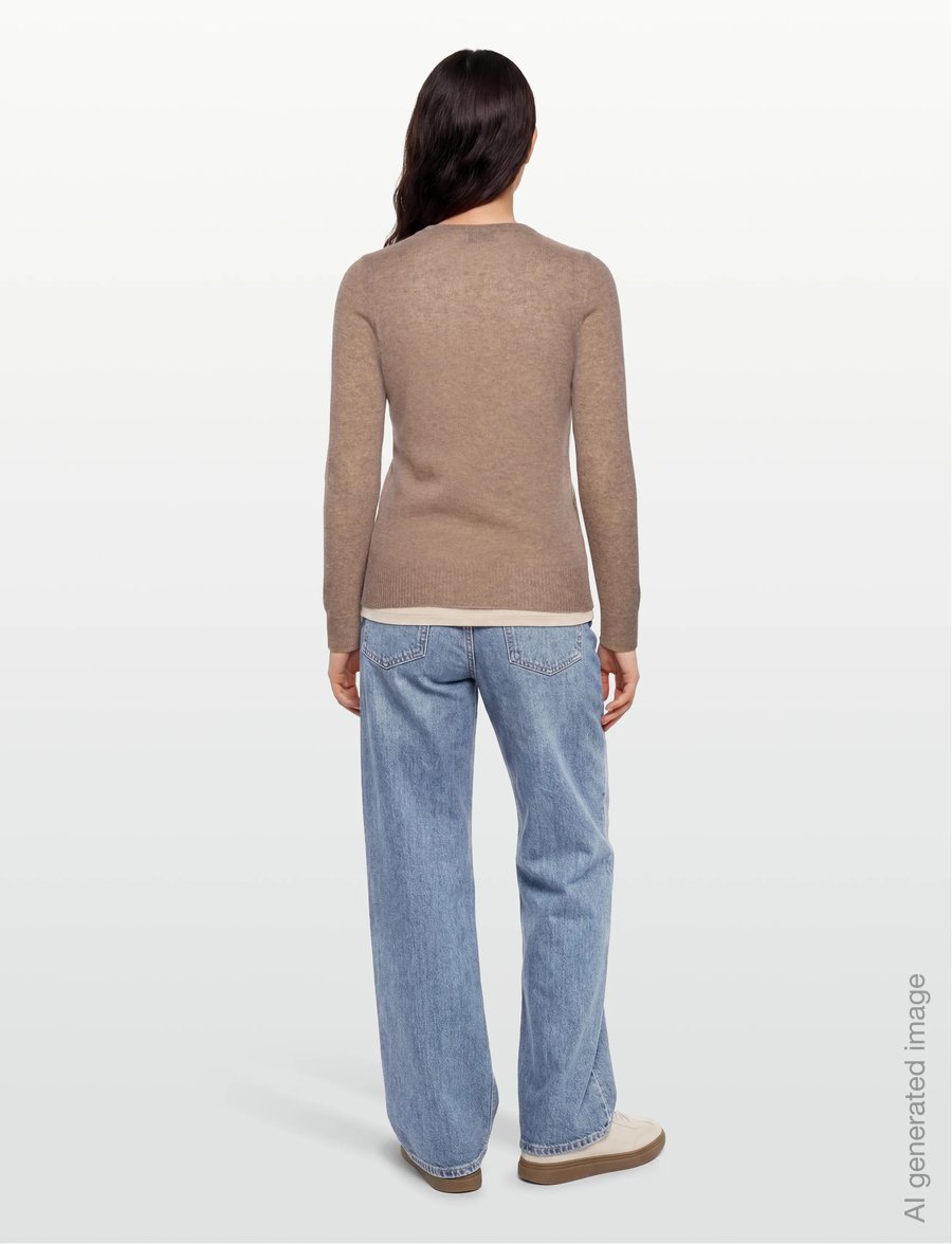 Davida Cashmere - Basic Sweater Loose Tension - cashmere - mink - 4