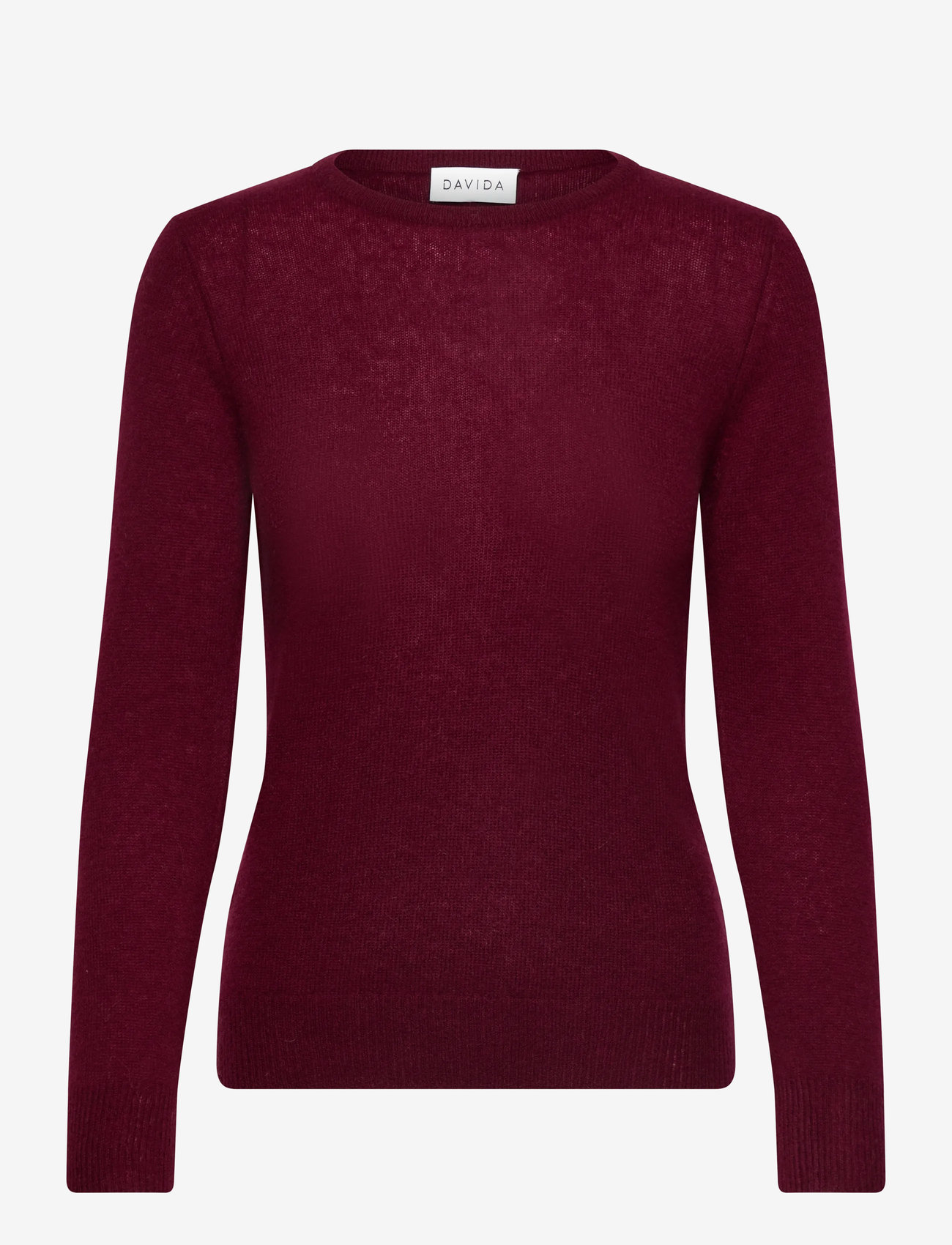 Davida Cashmere - Basic Sweater Loose Sweater - höstkläder - mulburry red - 0