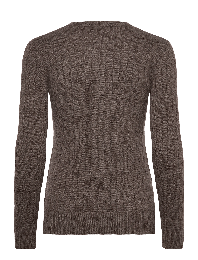 Davida Cashmere - O-Neck Cable Sweater - cashmere - cacao - 1