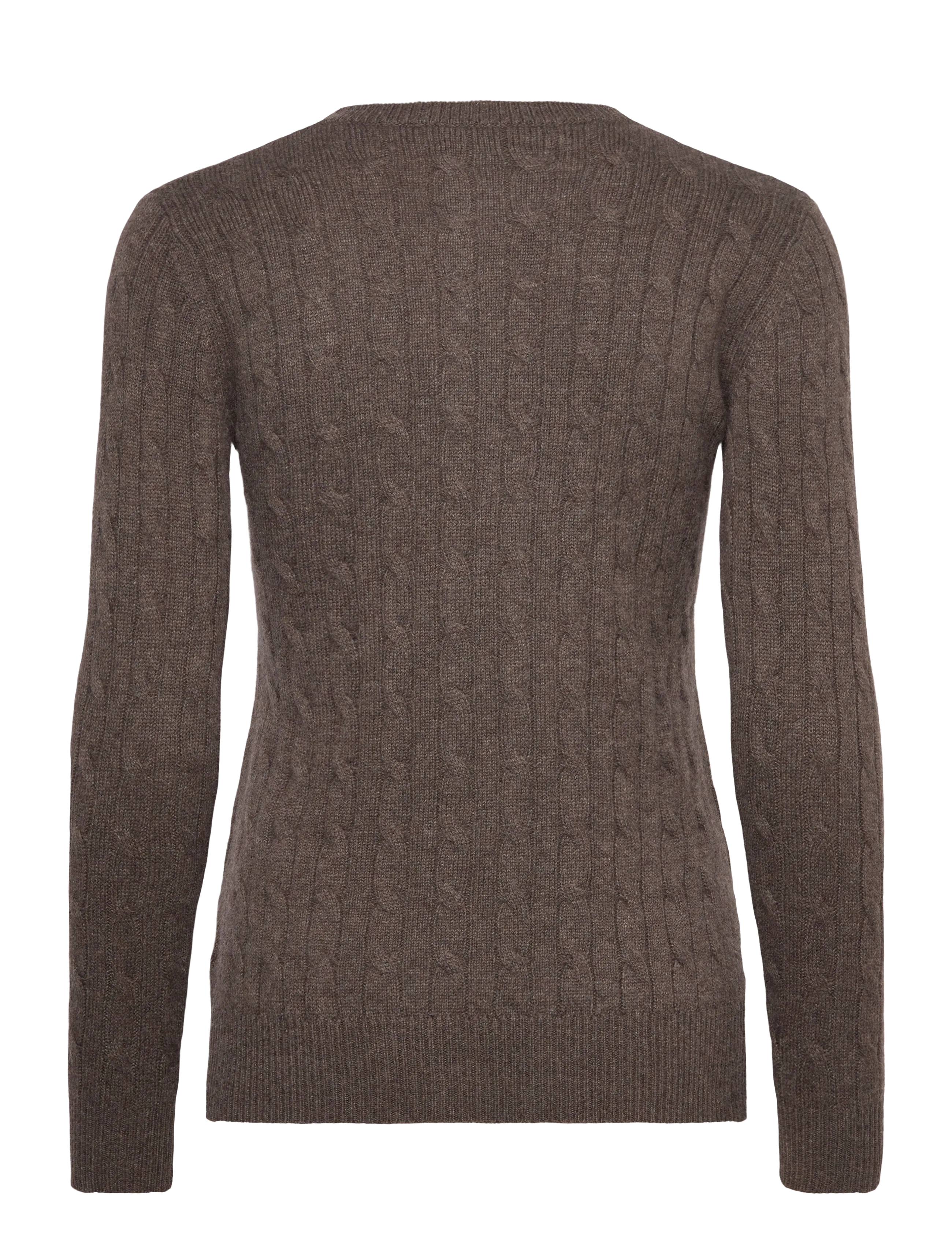Davida Cashmere - O-Neck Cable Sweater - pullover - cacao - 1