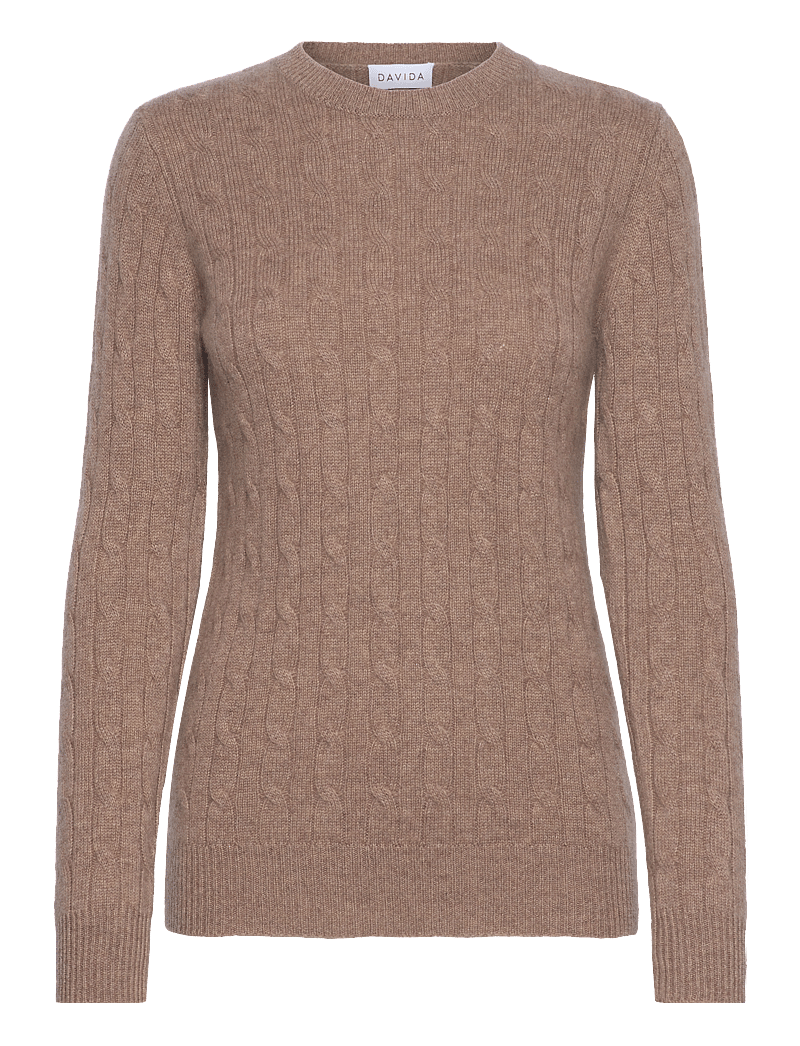 Davida Cashmere - O-neck Cable - kashmir - mink - 0