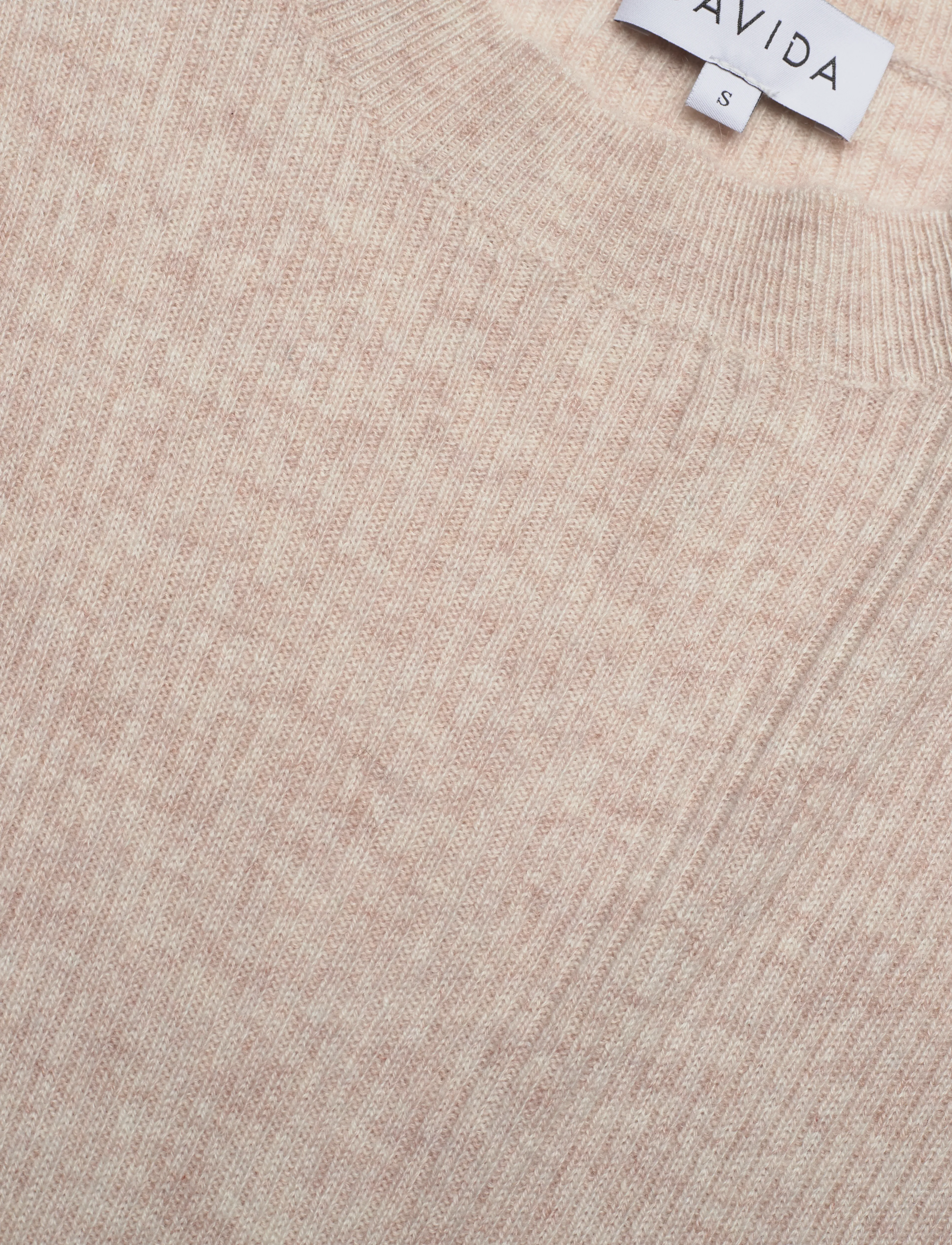 Davida Cashmere - Short Puff Sleeve Rib Dress - light beige - 3