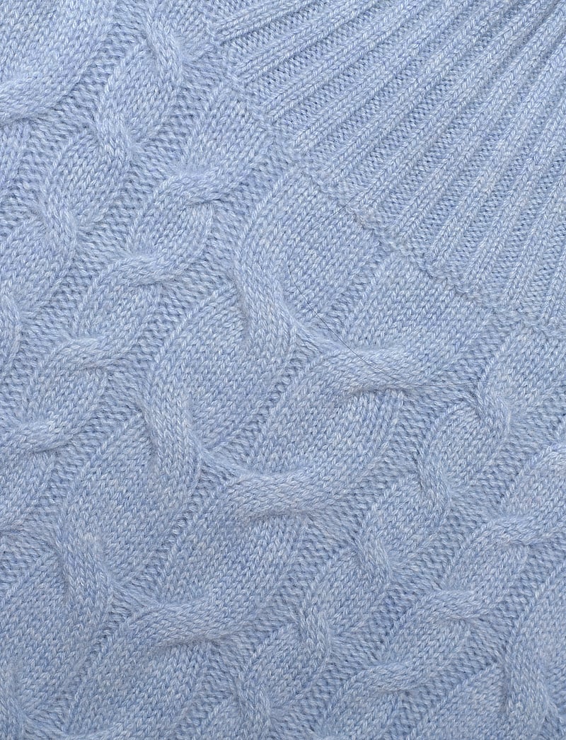 Davida Cashmere - Roll Neck Frill Cable Vest - kašmiir - blue fog - 2