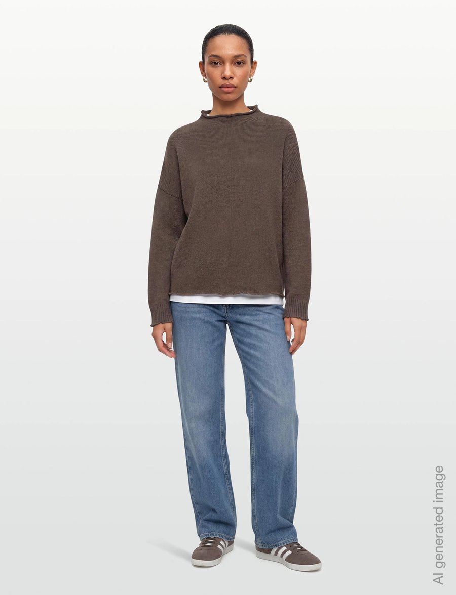 Davida Cashmere - Oversized Half Turtleneck - kašmiir - cacao - 0