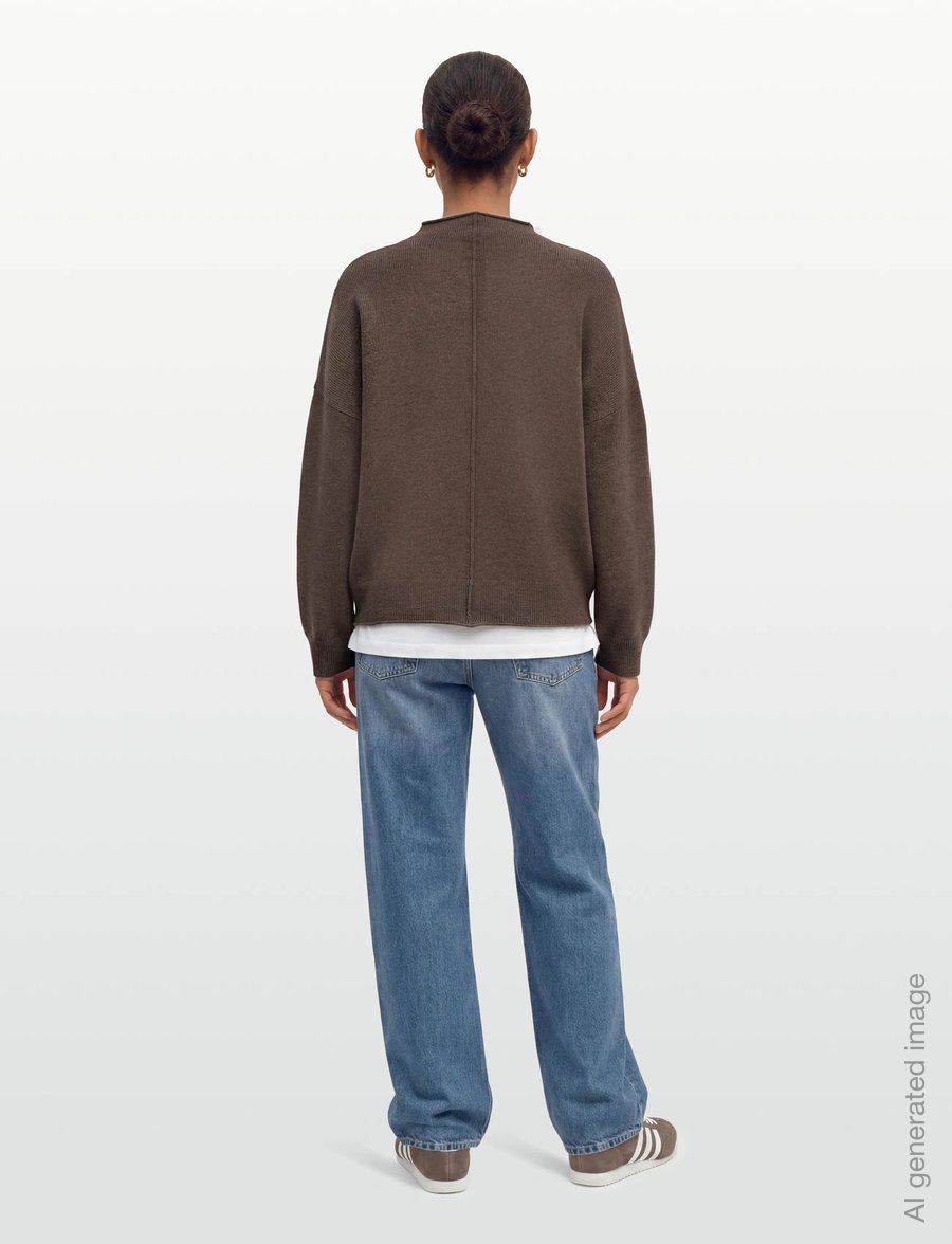 Davida Cashmere - Oversized Half Turtleneck - kašmiir - cacao - 4