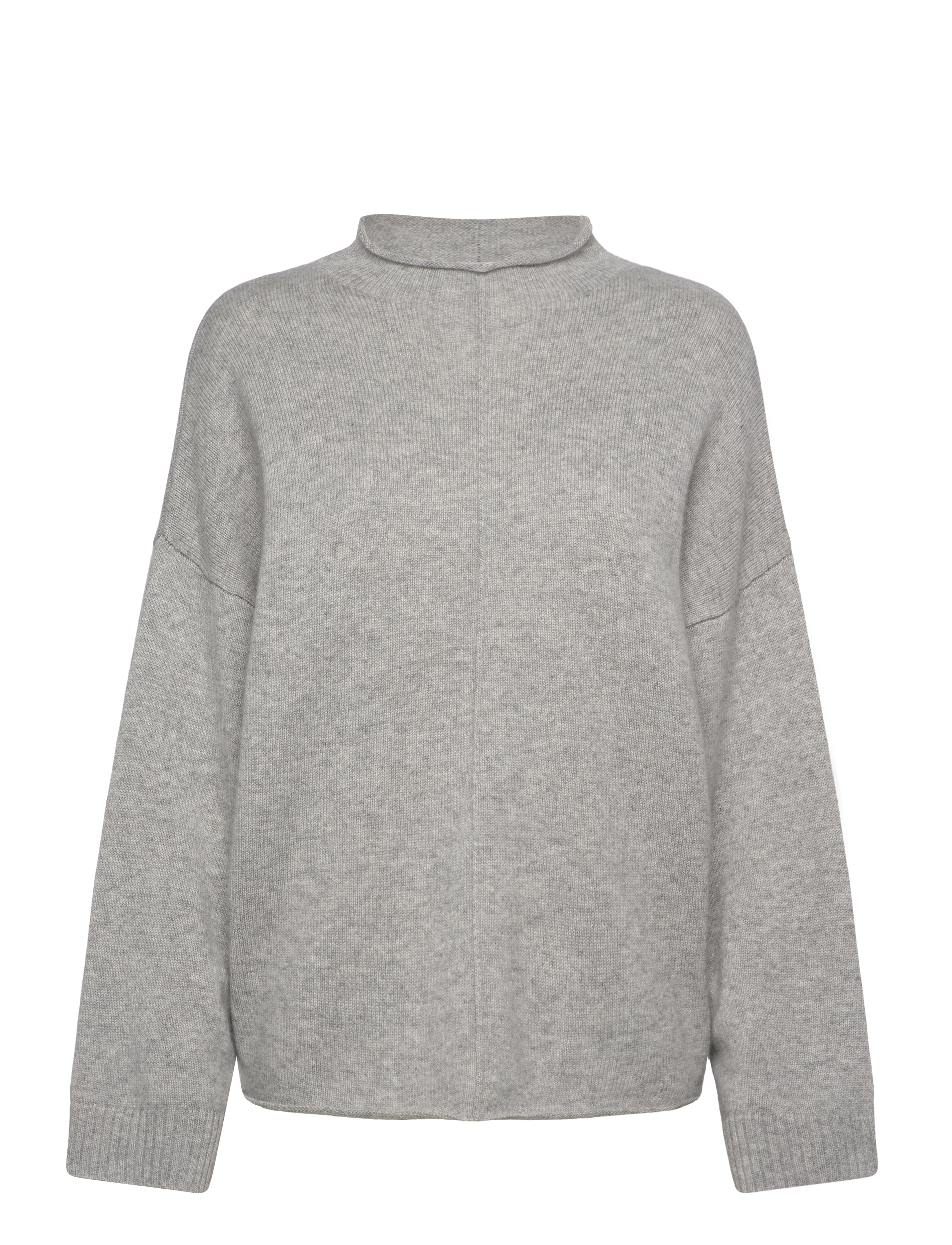 Oversized Half Turtleneck - LIGHT GREY