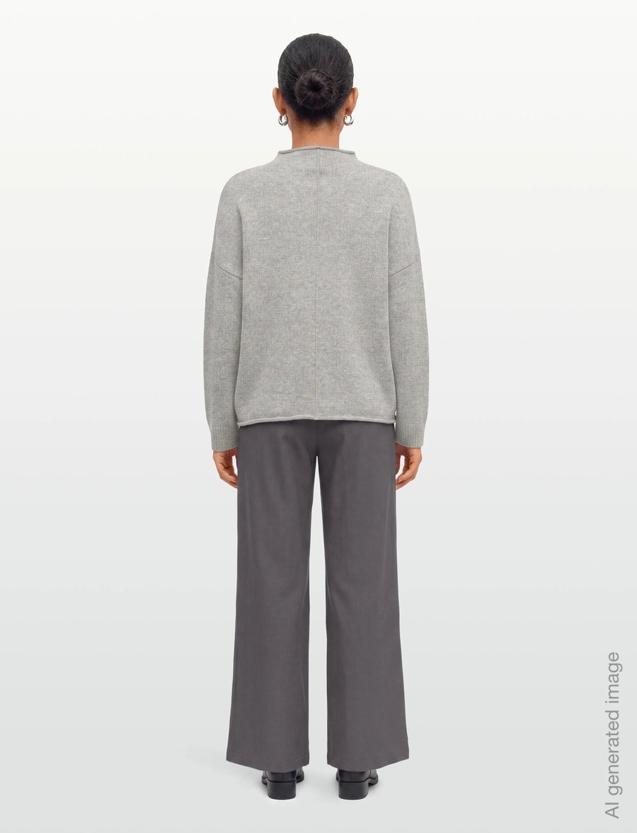 Davida Cashmere - Oversized Half Turtleneck - kaschmir - light grey - 4