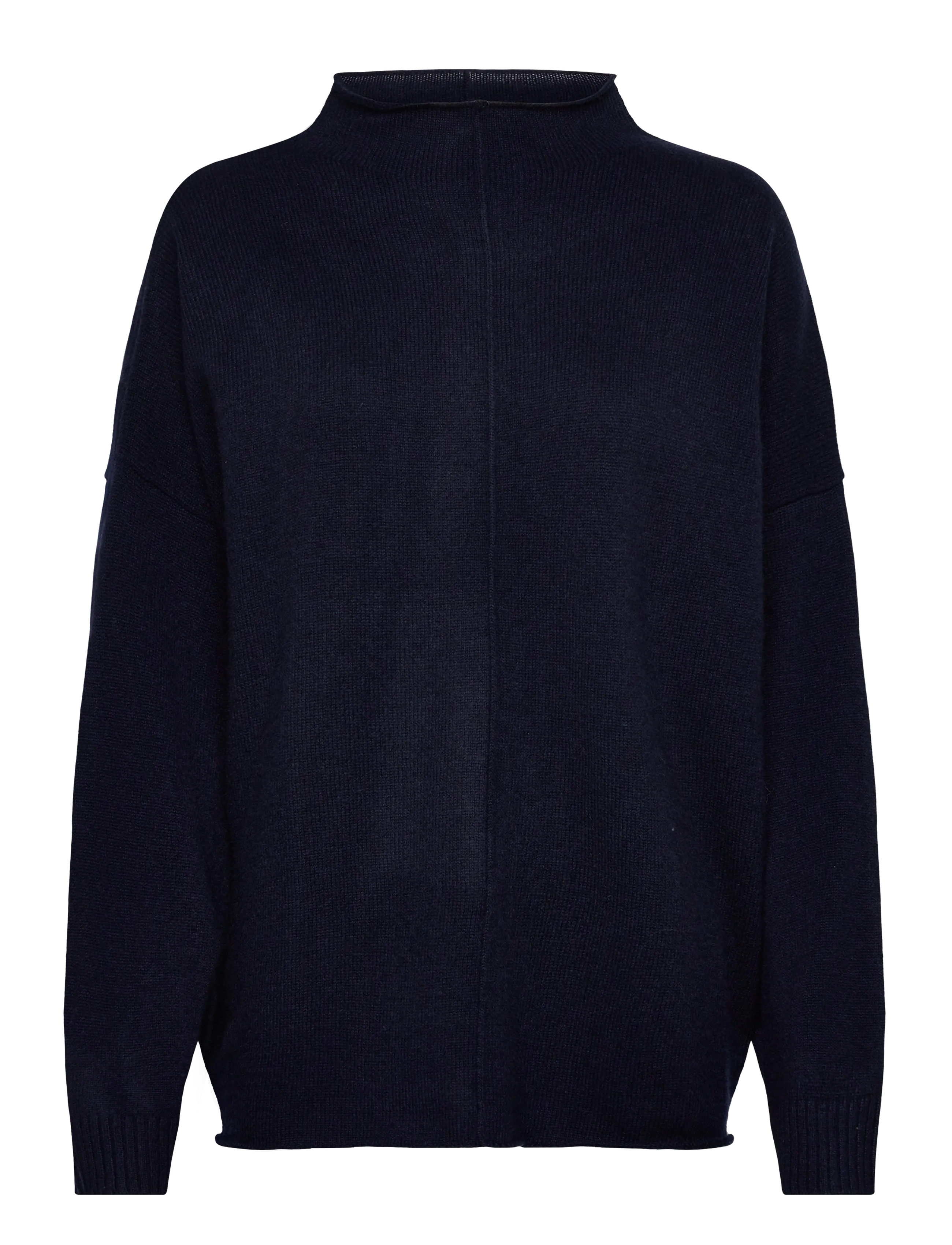 Davida Cashmere Oversized Half Turtleneck - Tøj - NAVY / navy