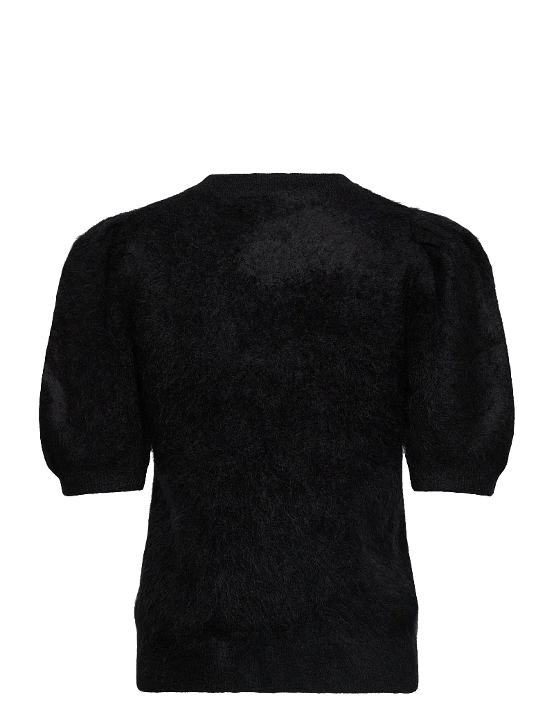 Davida Cashmere - Brushed Puff Sleeve T-shirt - kashmir - black - 2