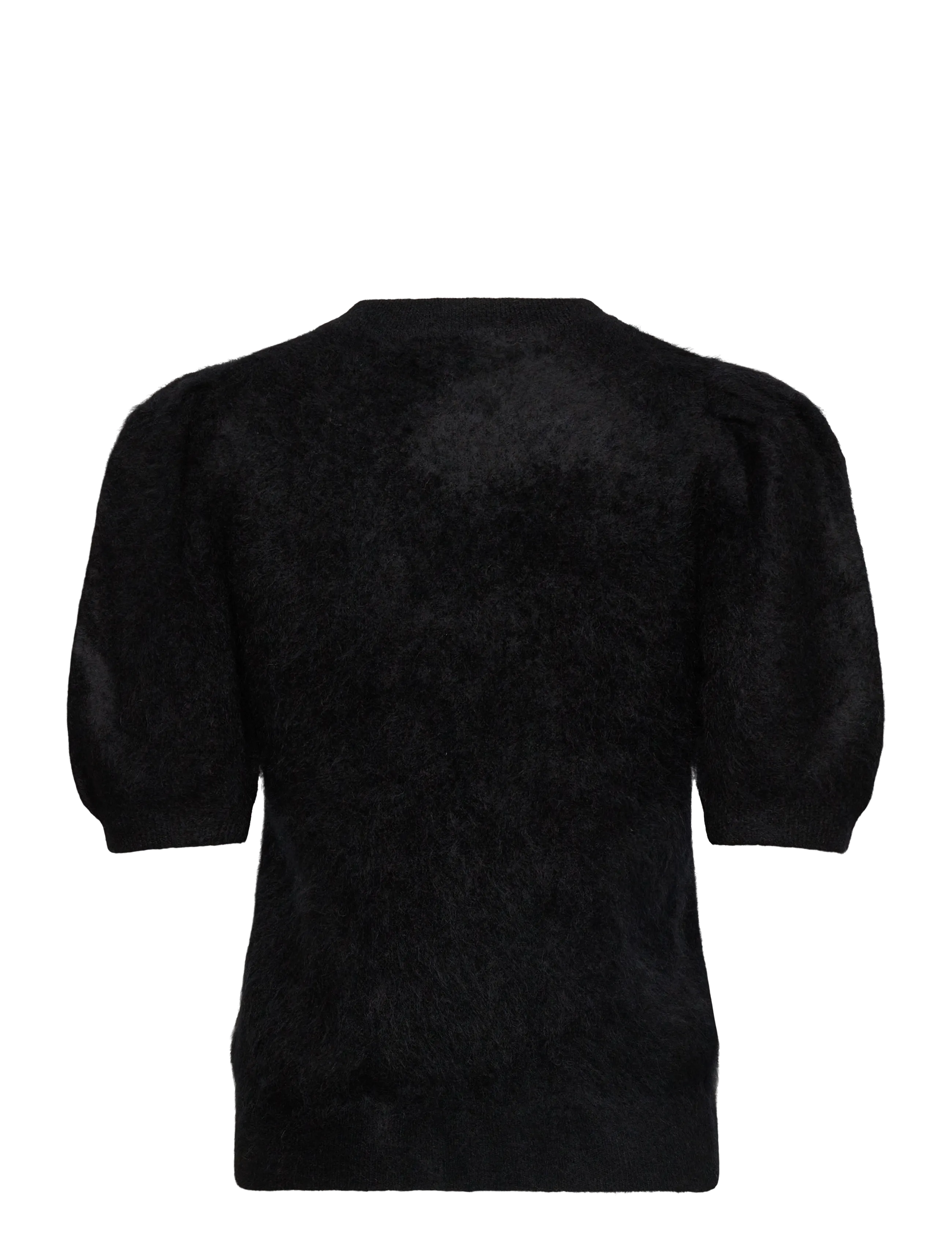Davida Cashmere - Brushed Puff Sleeve T-shirt - t-shirts - black - 2