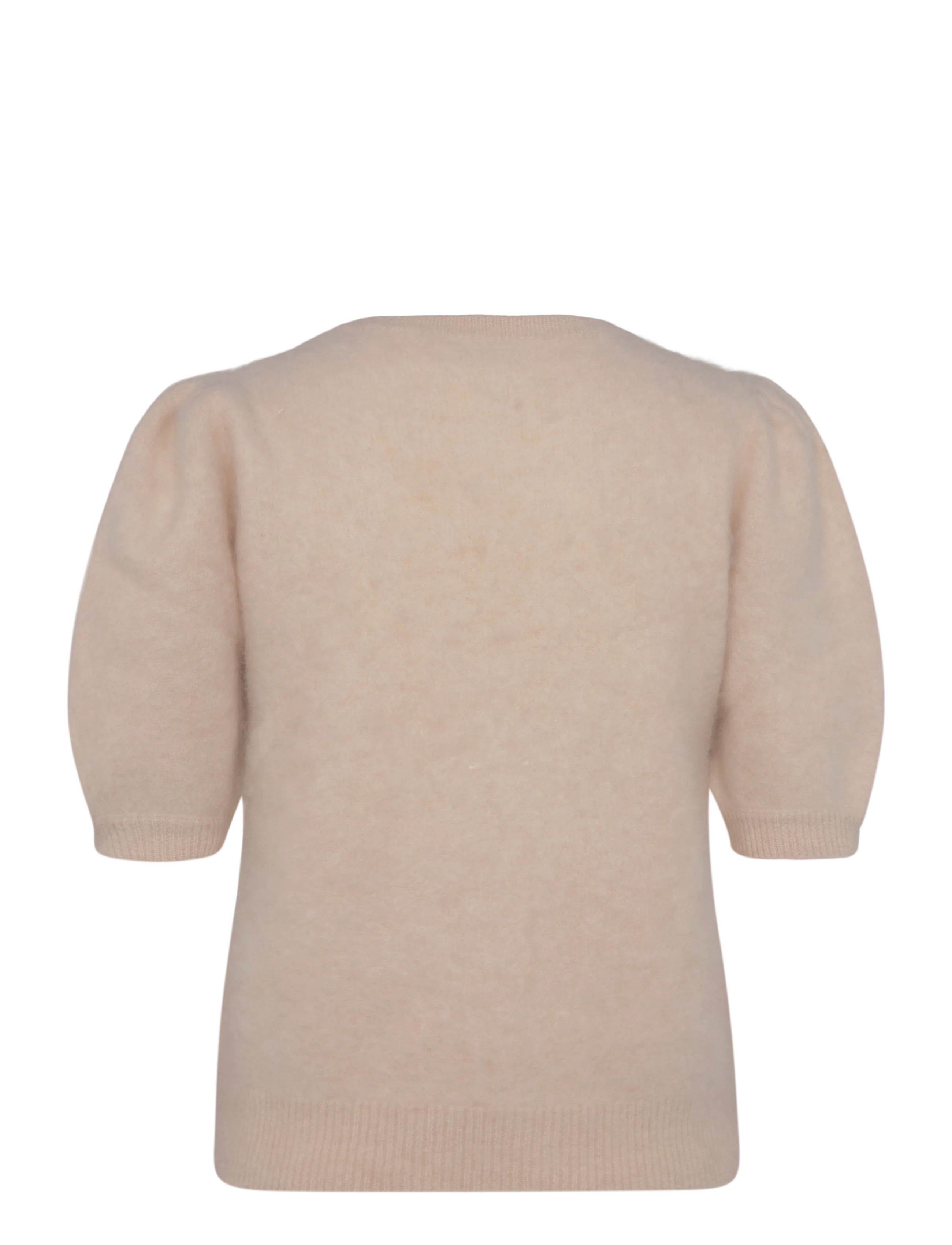 Davida Cashmere - Brushed Puff Sleeve T-shirt - cashmere - light beige - 1