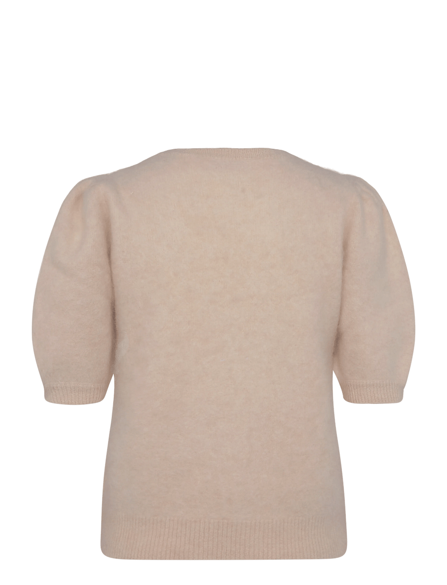 Davida Cashmere - Brushed Puff Sleeve T-shirt - kašmiir - light beige - 1