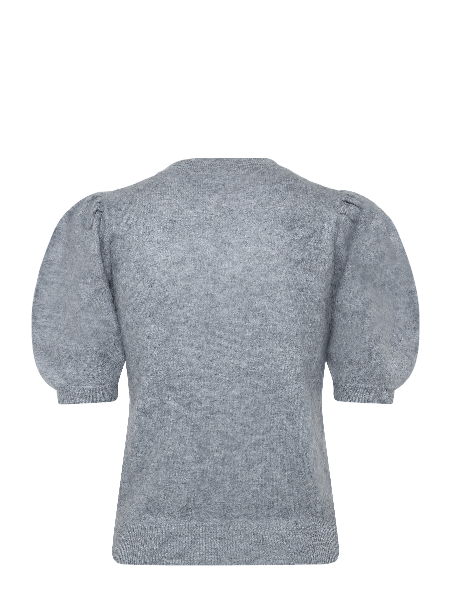 Davida Cashmere - Brushed Puff Sleeve T-shirt - kašmiir - light grey - 1