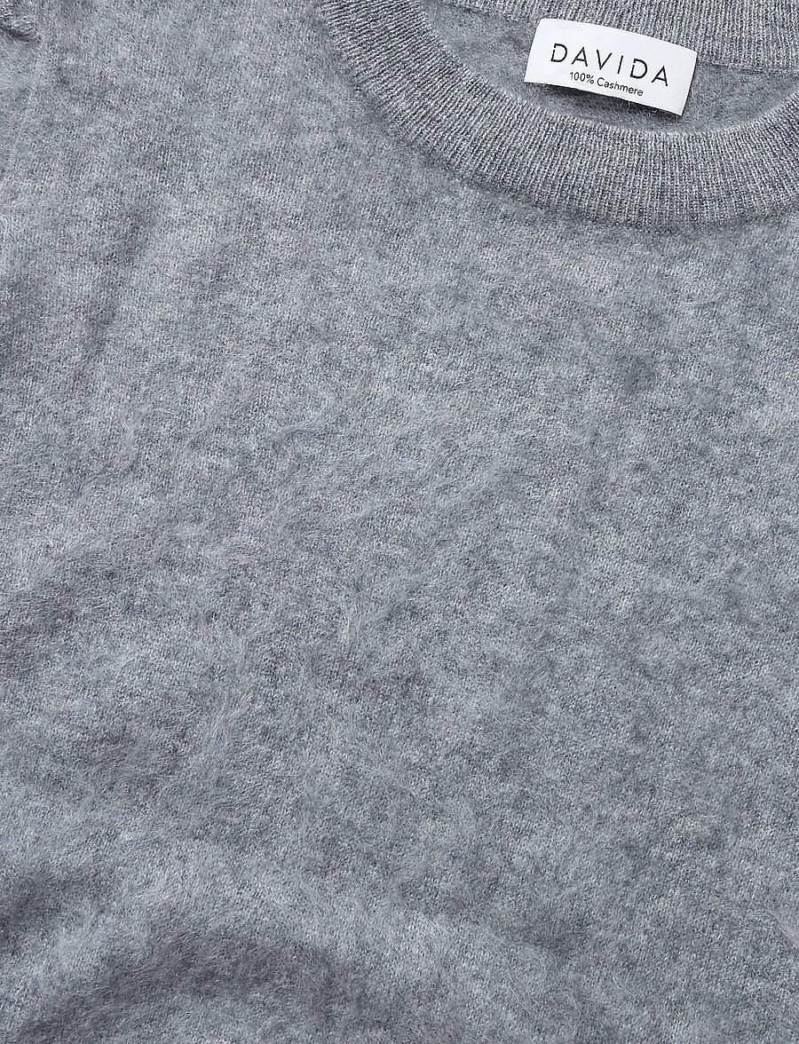Davida Cashmere - Brushed Puff Sleeve T-shirt - kašmiir - light grey - 2