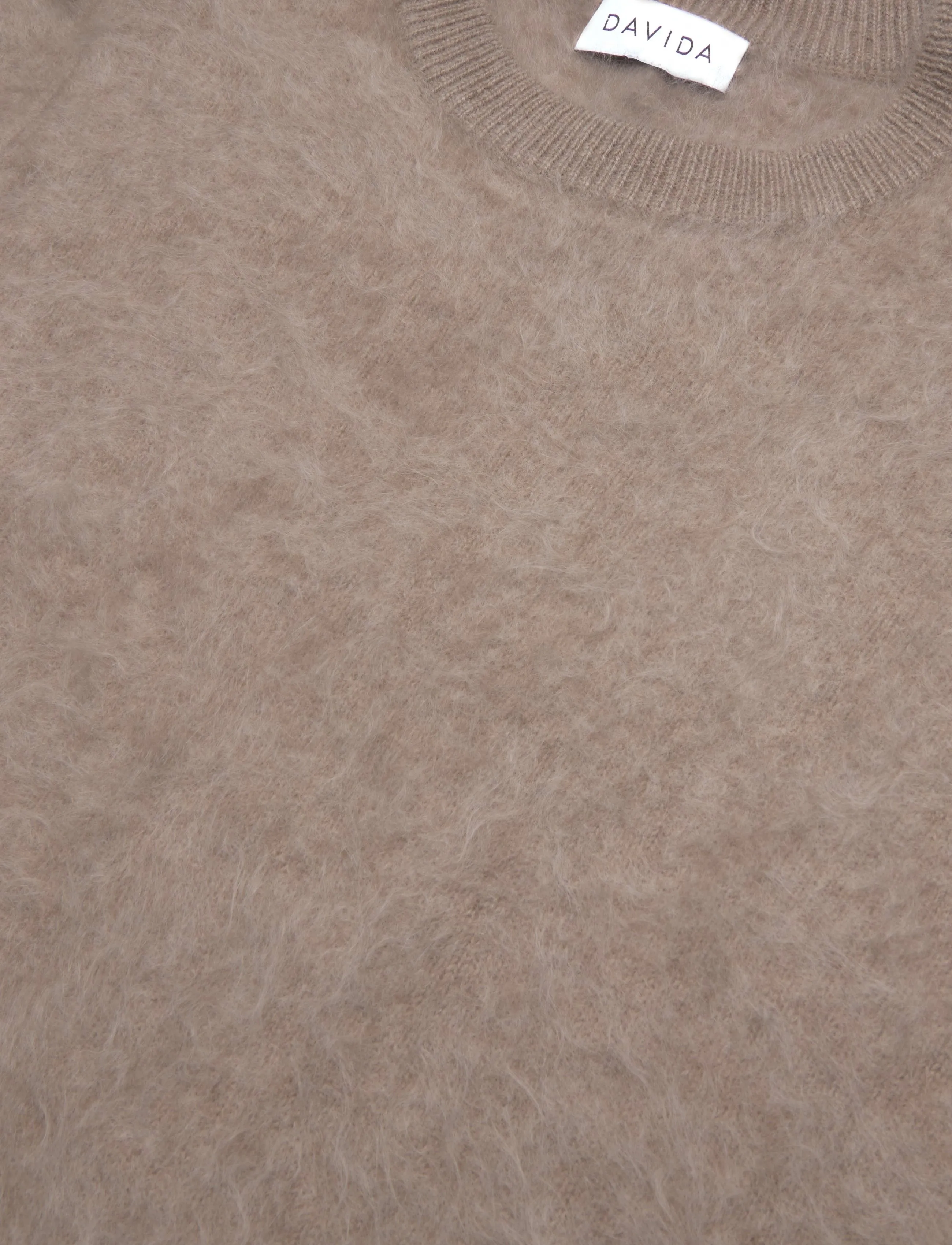 Davida Cashmere - Brushed Puff Sleeve T-shirt - herbstliche kleidung - mink - 2