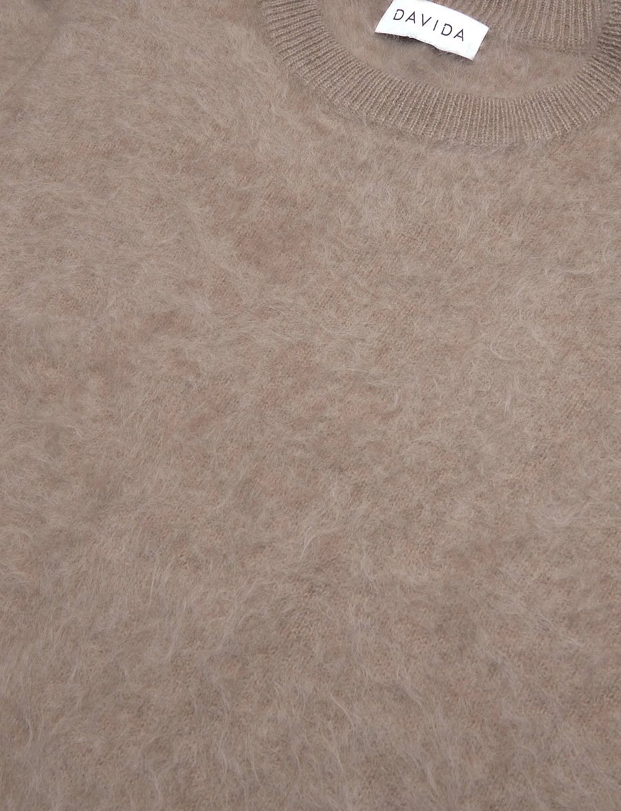 Davida Cashmere - Brushed Puff Sleeve T-shirt - kaschmir - mink - 2