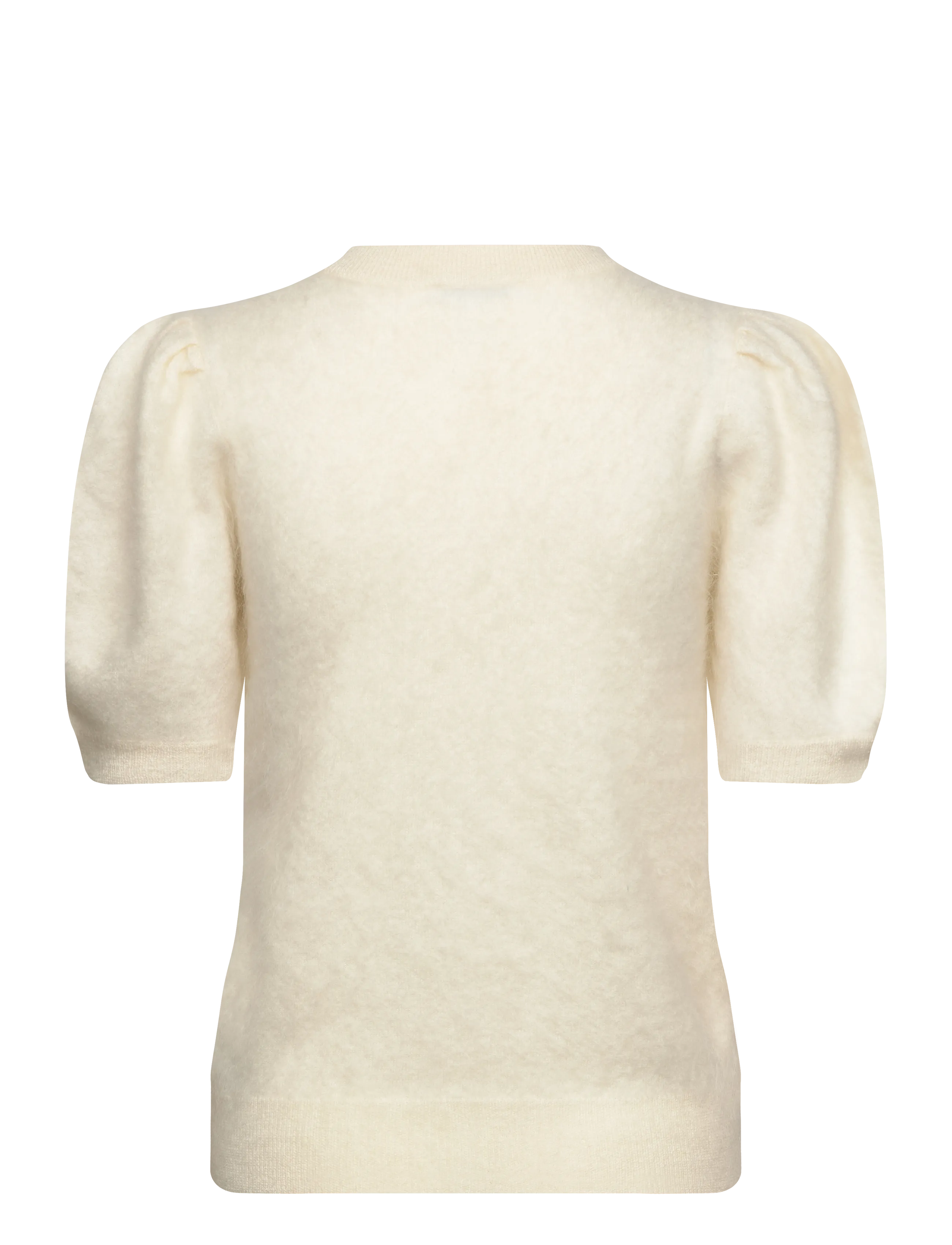 Davida Cashmere - Brushed Puff Sleeve T-shirt - cashmere - white - 2