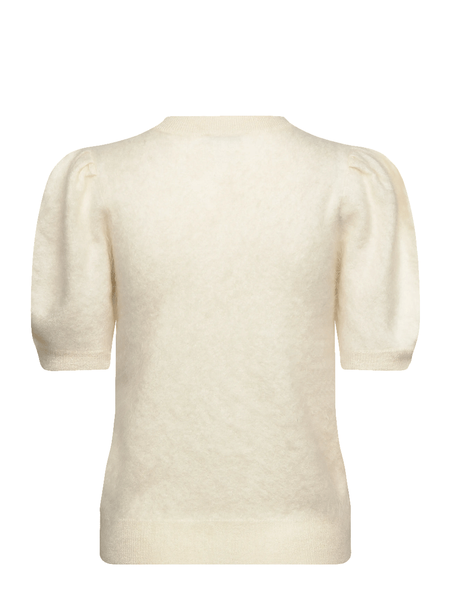 Davida Cashmere - Brushed Puff Sleeve T-shirt - kaschmir - white - 2